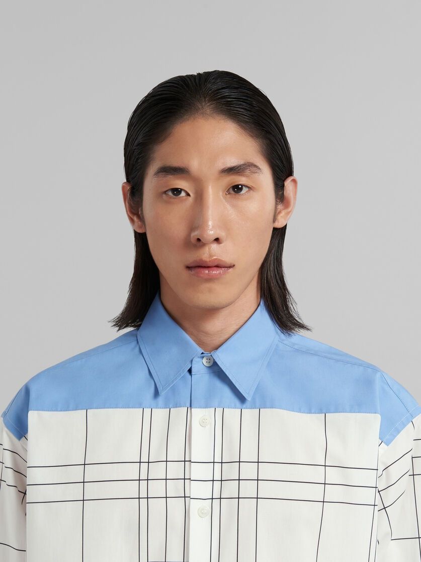 Marni o1w1db10824 Checked Shirt in White Blue Size US L / EU 52-54 / 3 - 4 Thumbnail