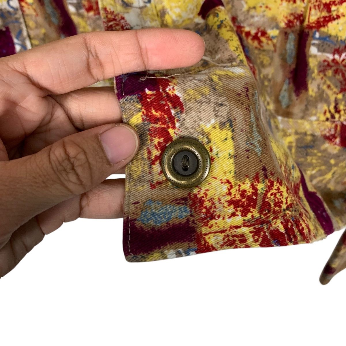 Japanese Brand CHRISTOPHER BANKS Abstract Leaf Print Shirt Jacket #2155-C95 Size M / US 6-8 / IT 42-44 - 14 Thumbnail