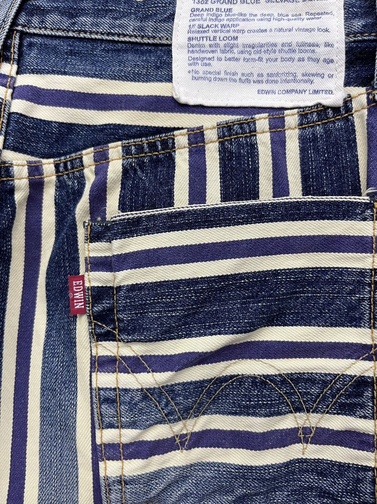 Edwin RARE🔥Vintage EDWIN 13oz GRAND BLUE SELVEDGE DENIIM JAPAN Size US 30 / EU 46 - 14 Thumbnail