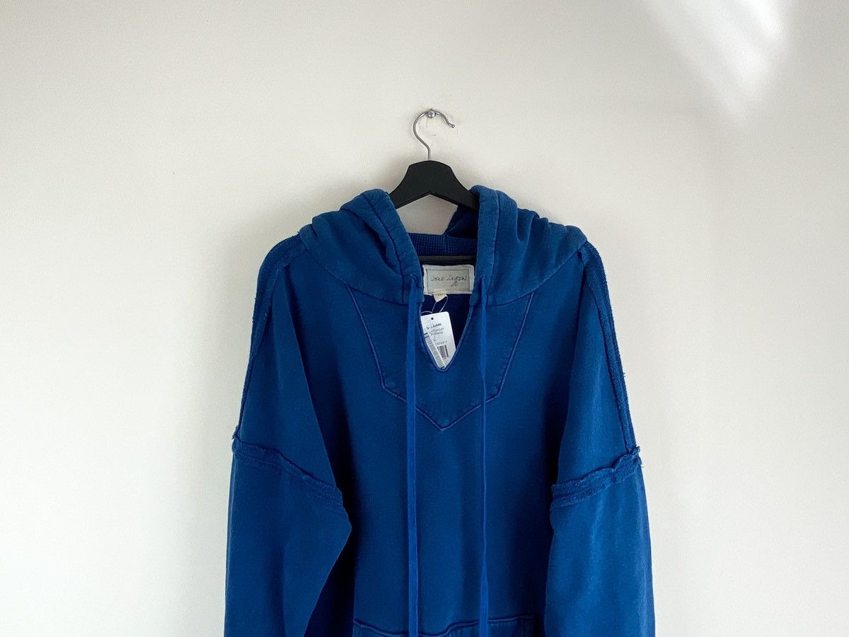 Greg Lauren Greg Lauren Oversized hoodie with side slits in blue Size US XL / EU 56 / 4 - 5 Thumbnail