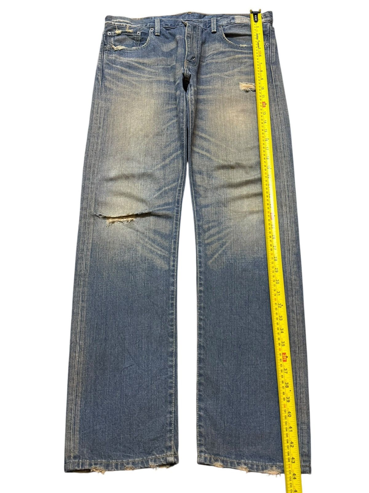 Levi's Vintage Y2K Levis 505 Mud Wash Faded Clawmark Distressed Size US 34 / EU 50 - 11 Thumbnail