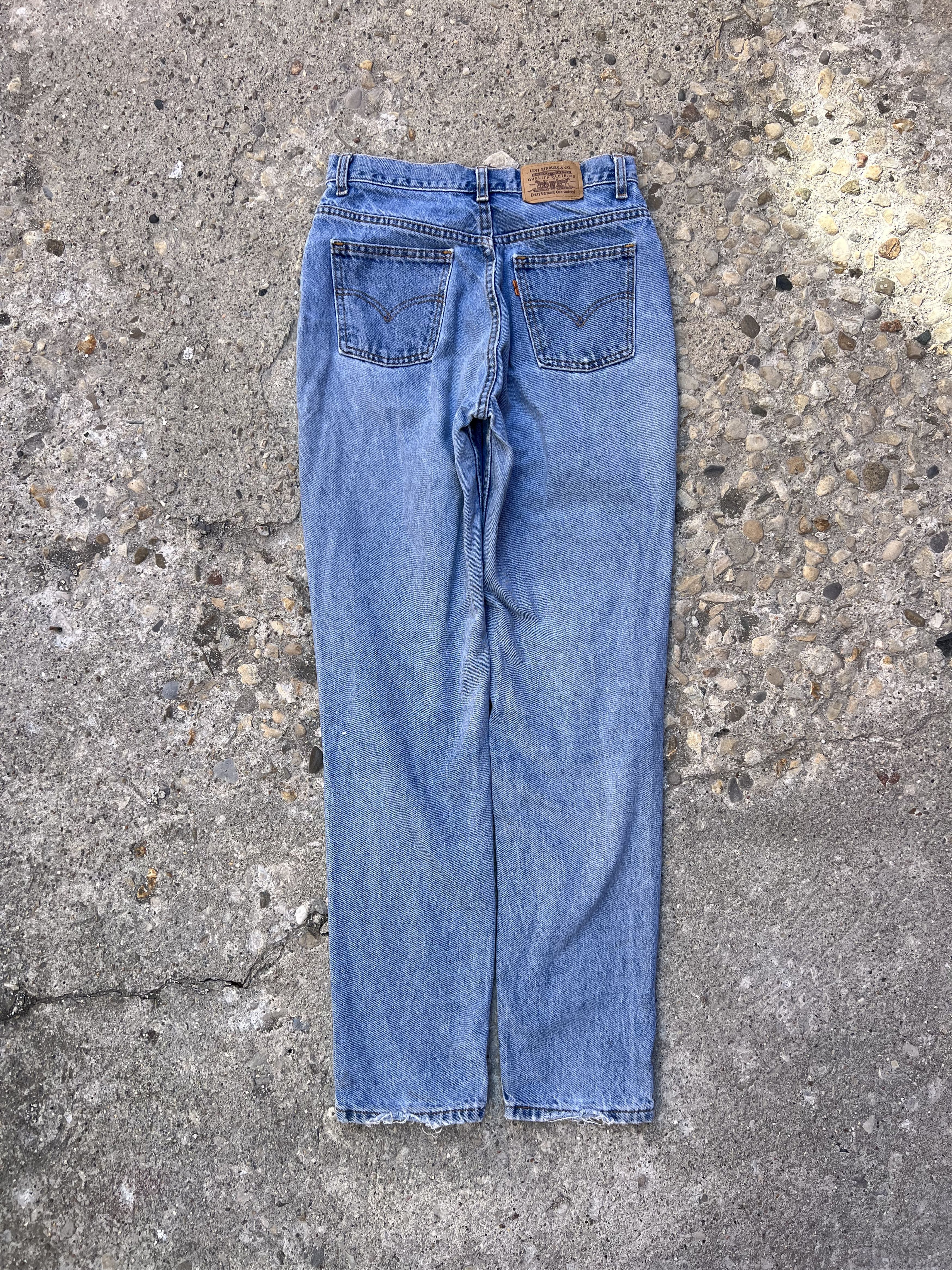 Levi's × Vintage VTG 1997 Levi's 631 Orange Tab Light Wash Denim Jeans Size US 28 / EU 44 - 2 Thumbnail