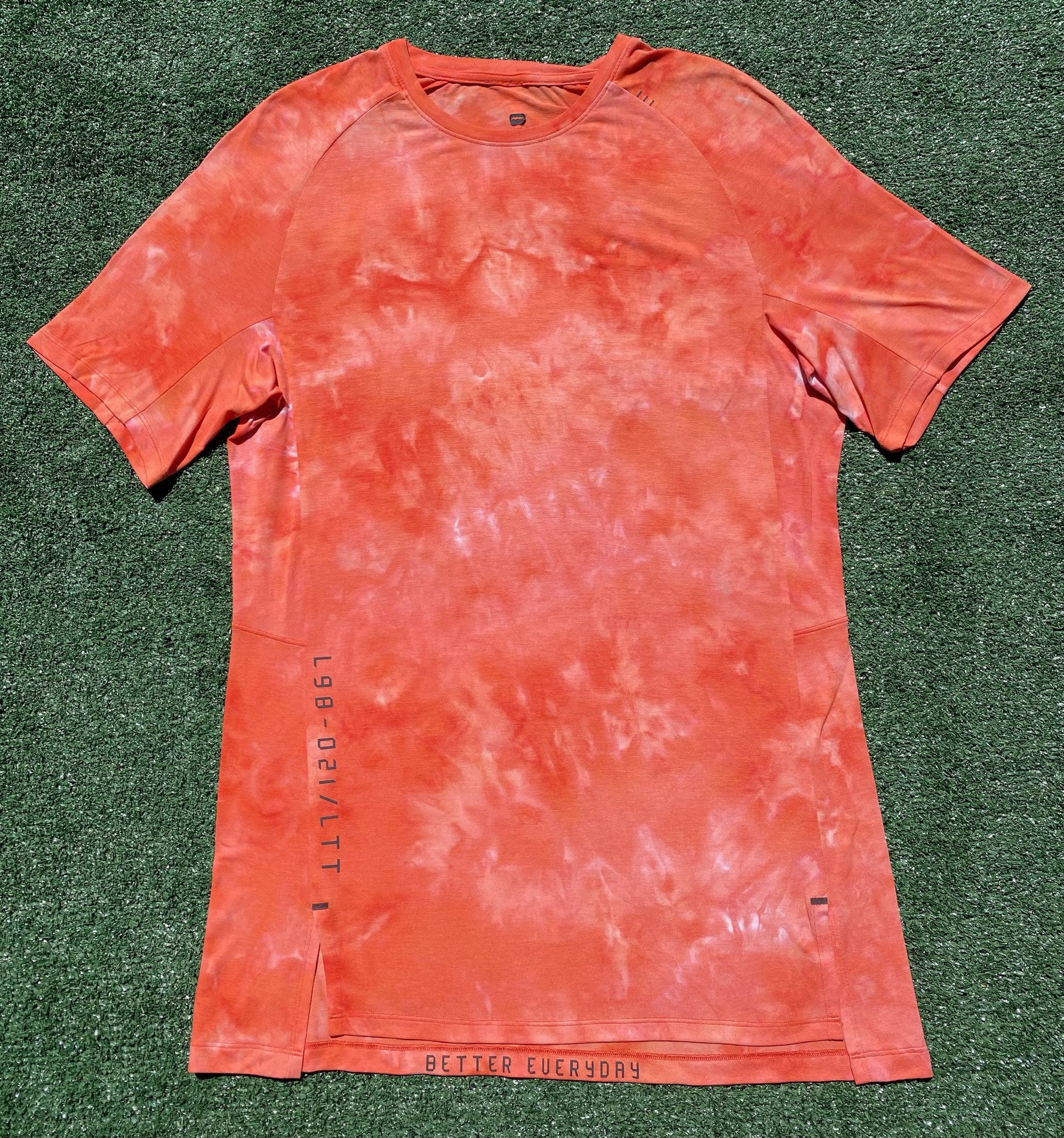 Lululemon Lululemon Always Agile White Warm Coral Tie-Dye Shirt Medium Size US M / EU 48-50 / 2 - 1 Thumbnail