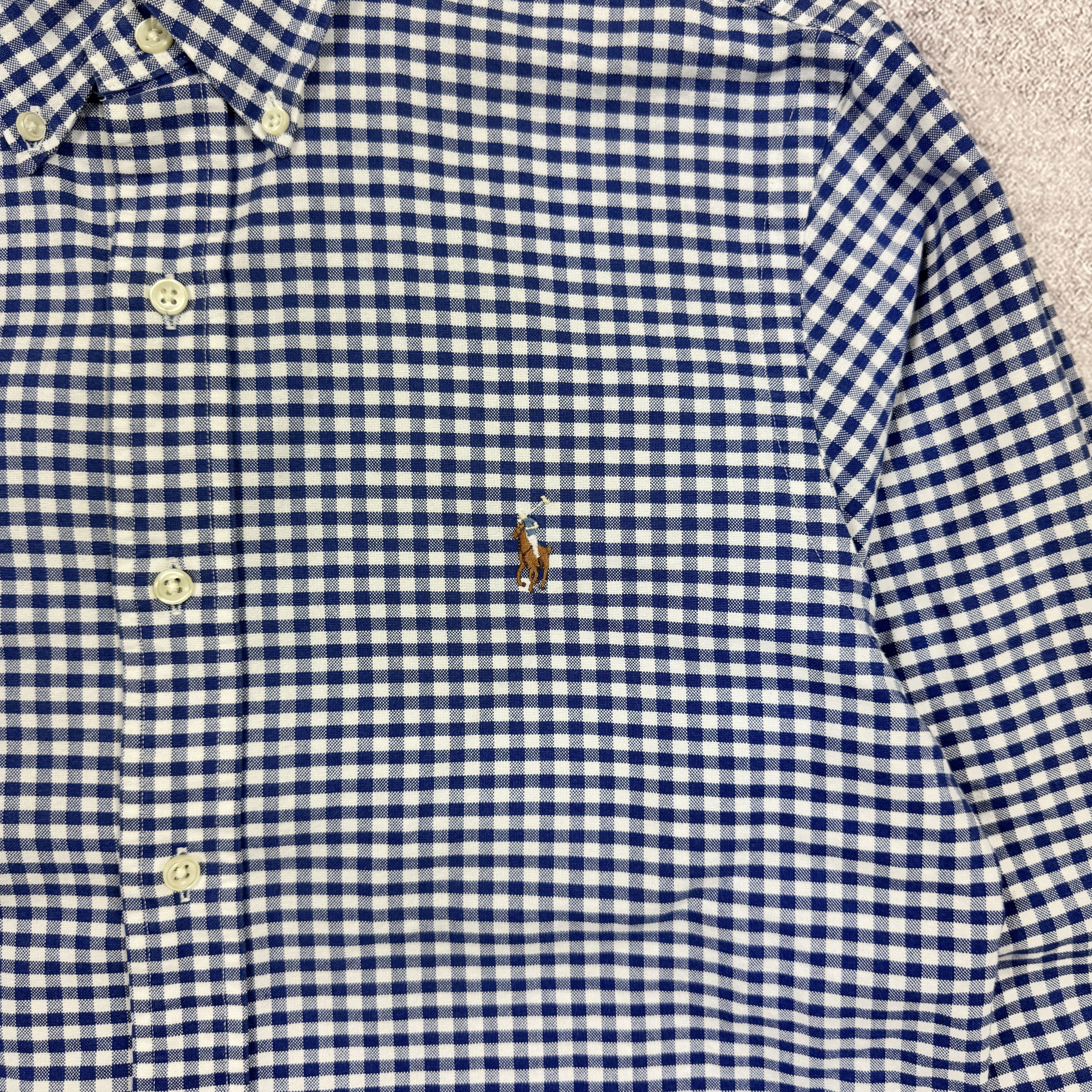 Polo Ralph Lauren Polo Ralph Lauren Slim Fit Thick Cotton Blue Shirt Size M Size US M / EU 48-50 / 2 - 4 Thumbnail