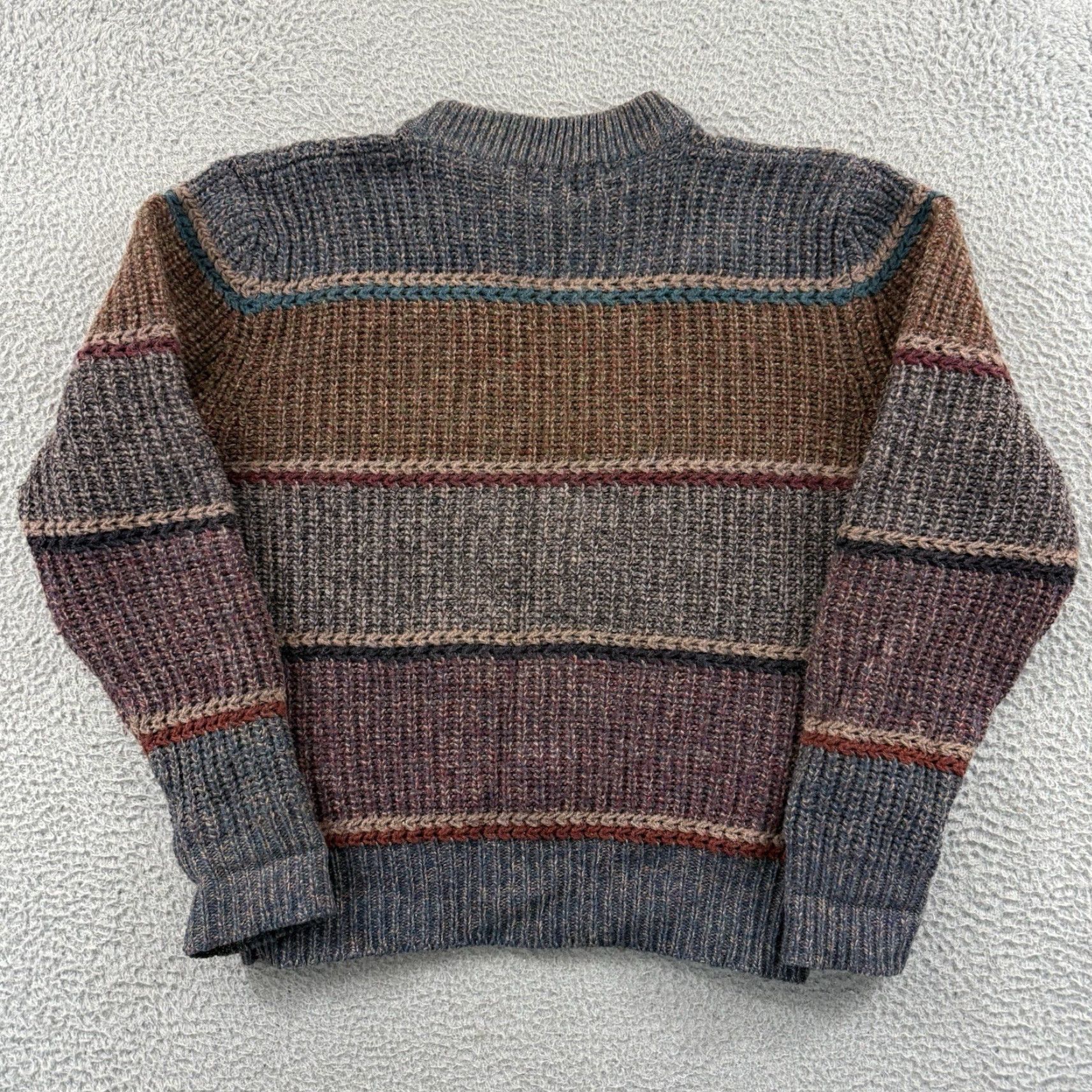 Vintage VINTAGE Boston Traders Sweater Men L Striped Wool Knit 90s 80s Heavyweight Pullover Sweatshirt Grandfather Outdoor Size US L / EU 52-54 / 3 - 7 Thumbnail