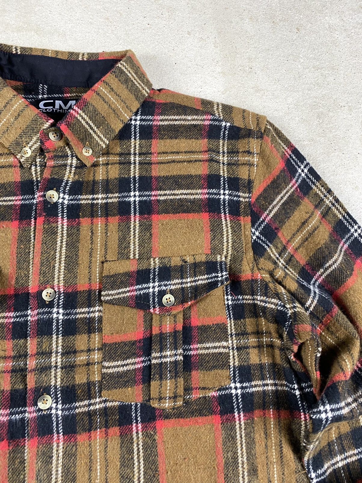 Flannel Brown Vintage Flannel Plaid Shirt Checkered Travis Scott Size US S / EU 44-46 / 1 - 6 Thumbnail