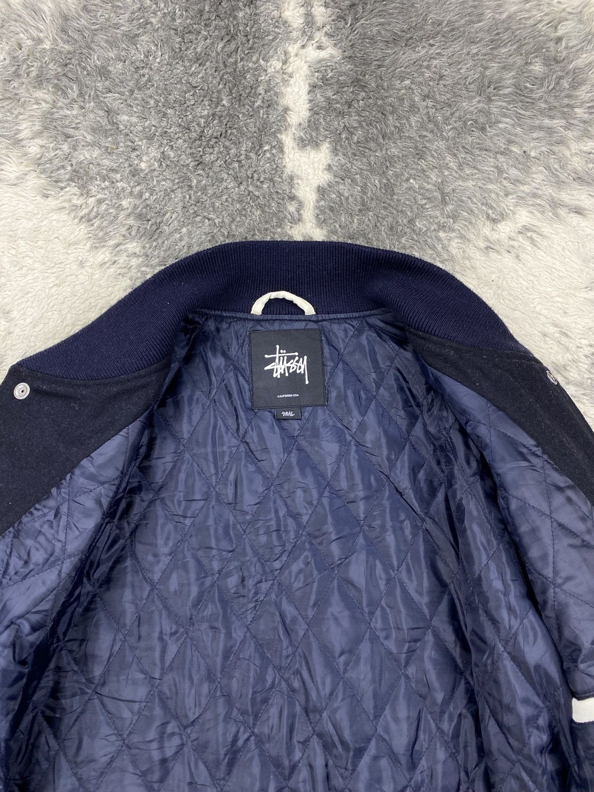 Stussy ⭐️Stüssy 80 Wool Quilted Varsity Jacket⭐️ Size US S / EU 44-46 / 1 - 14 Thumbnail
