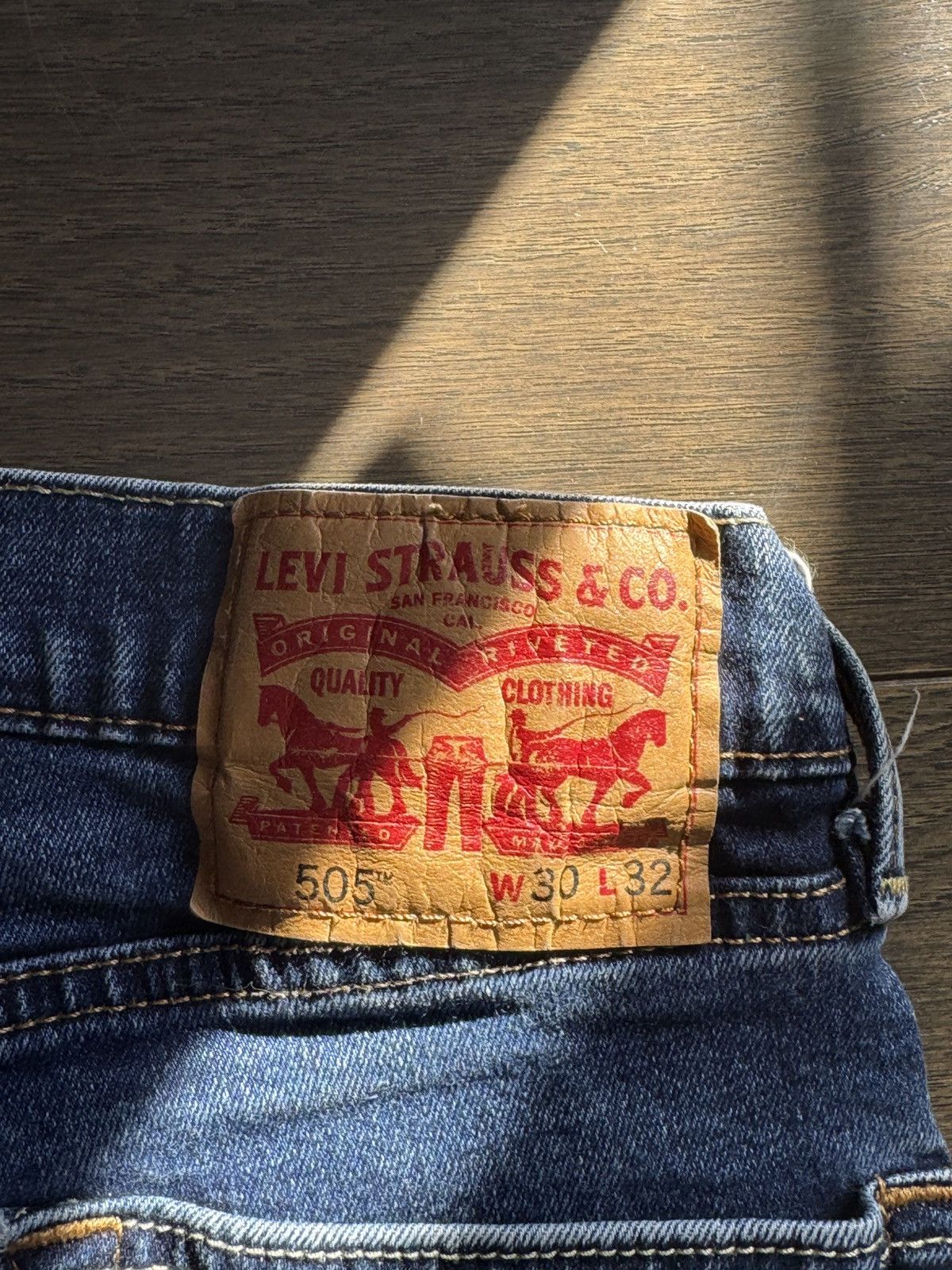 Levi's levis 505 vintage wash blue jeans Size US 32 / EU 48 - 3 Thumbnail