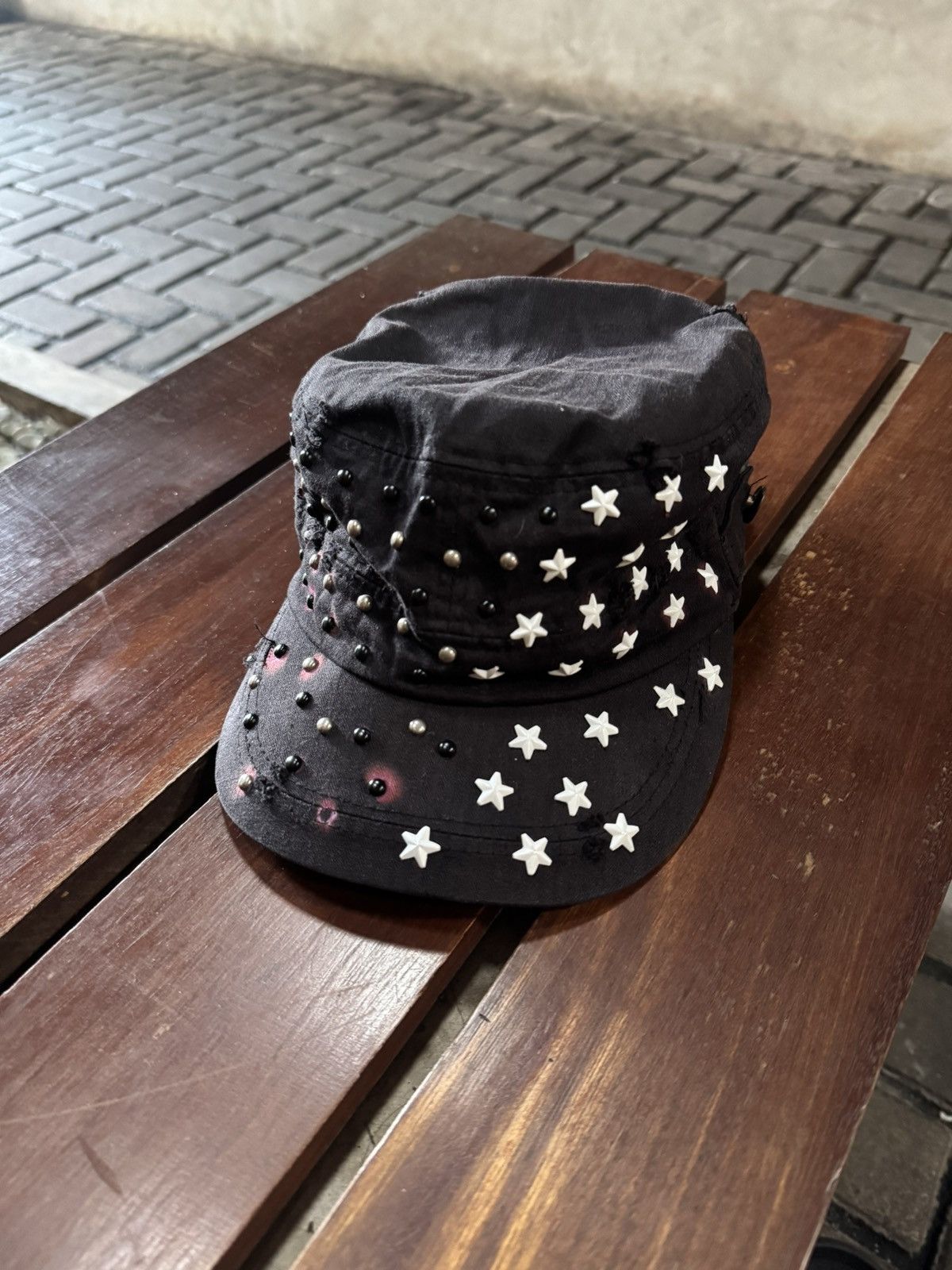 14th Addiction Crazy Studded Hats Distressed ifsix style Size ONE SIZE - 1 Thumbnail