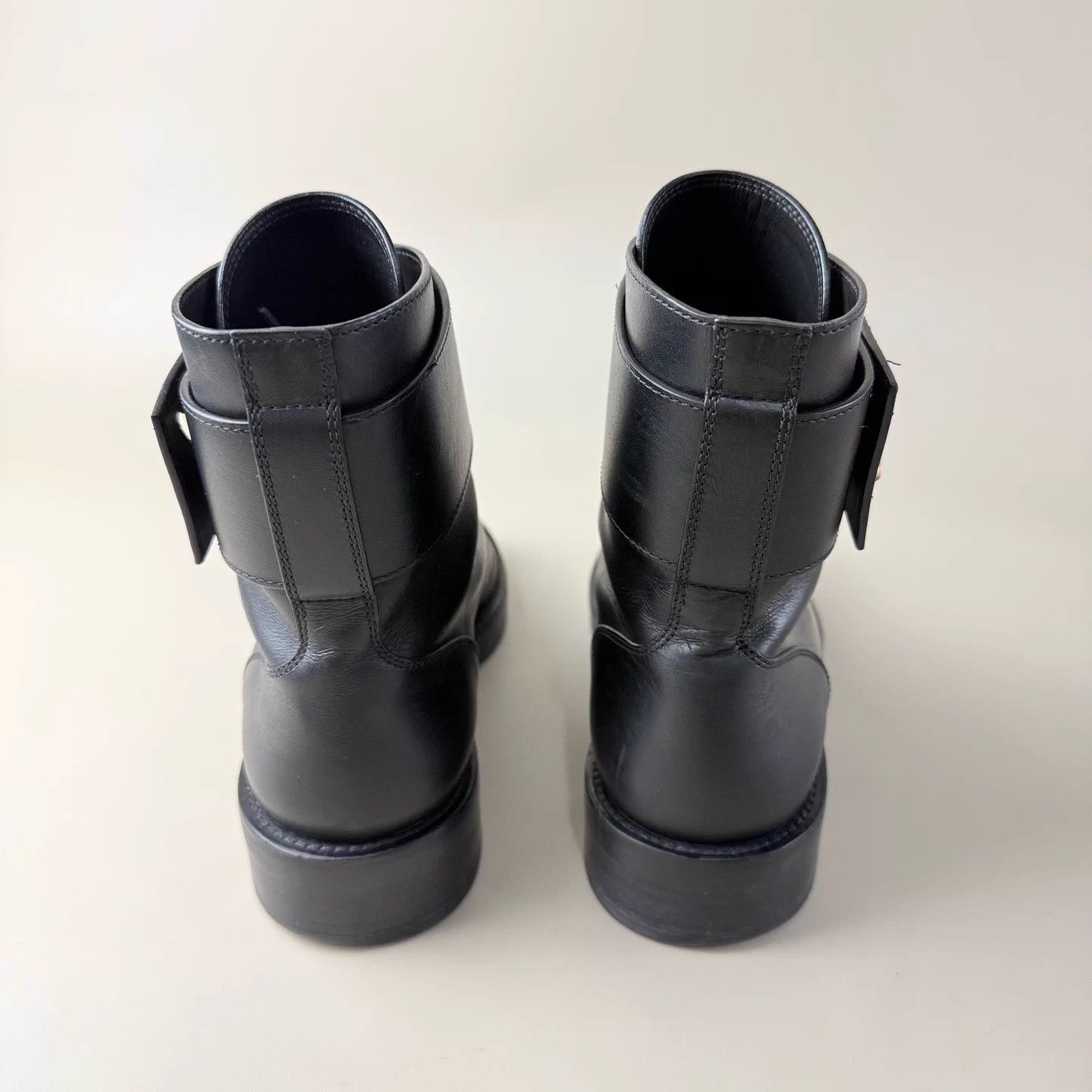 Louis Vuitton LV Black Gold Laced Lock Buckle Short Boots 35.5 Size US 4.5 / IT 34.5 - 3 Thumbnail