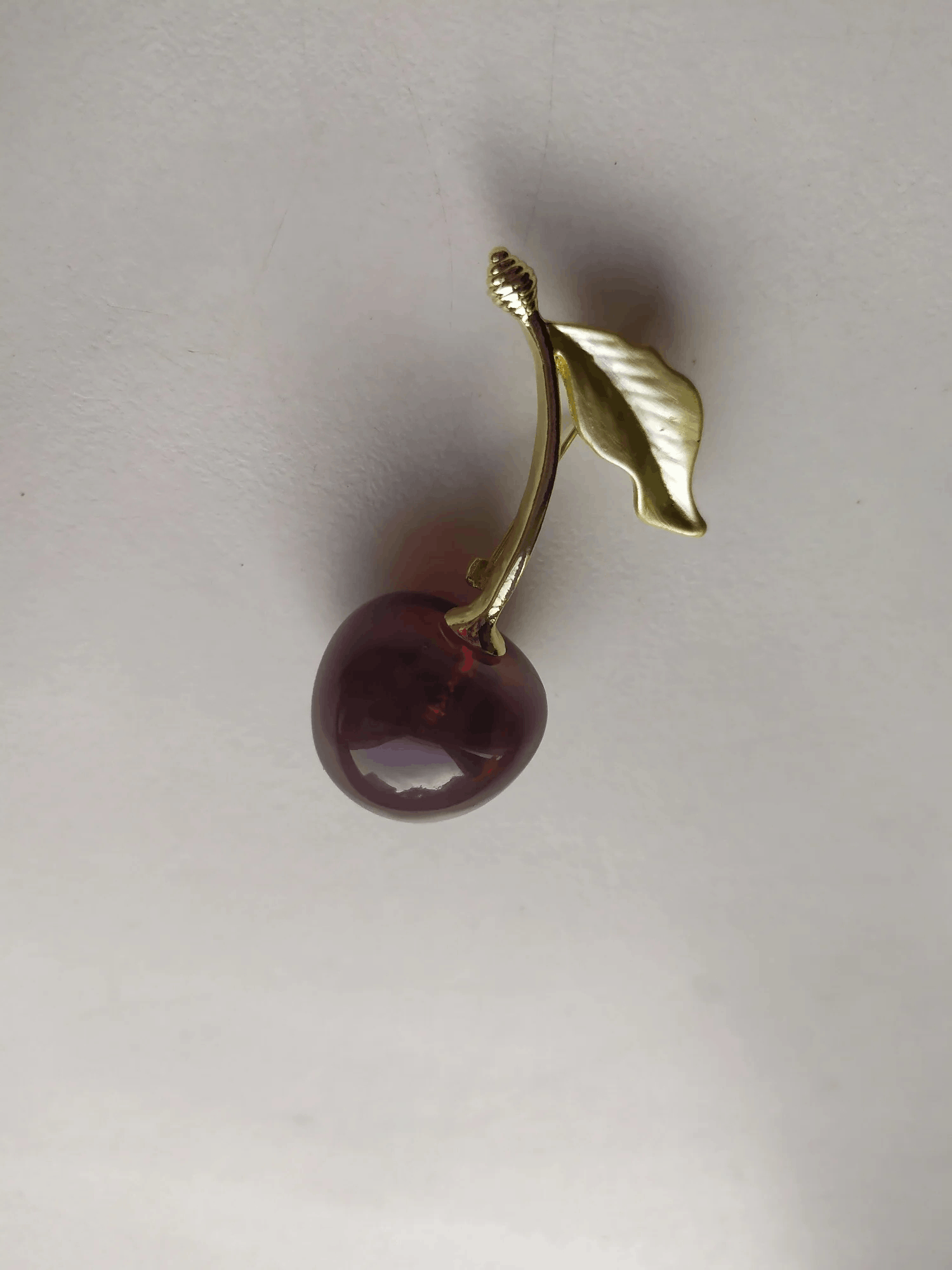 Jewelry Red Cherry Brooch Pin Party Wedding Jewelry Gift Size ONE SIZE - 2 Thumbnail