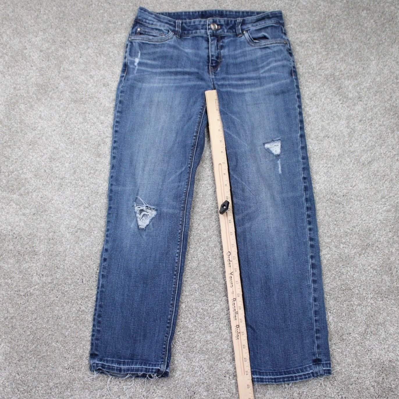 White House Black Market White House Black Market Jeans Womens 2 Blue Slim Crop 5-Pocket Denim 25" inseam Size 26" / US 2 / IT 38 - 3 Thumbnail