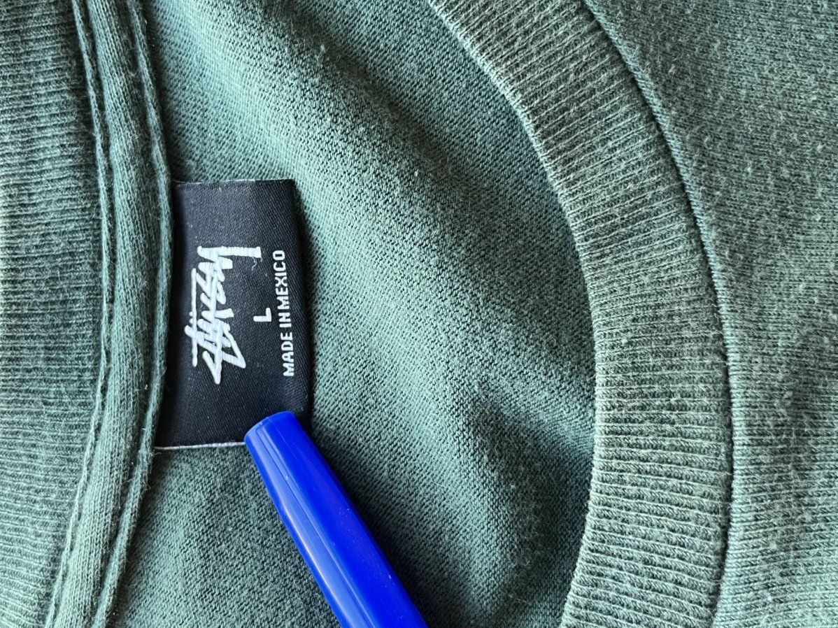 Stussy Stüssy Basic Logo Long Sleeve Tee — Forest Green / Pink Size US L / EU 52-54 / 3 - 5 Thumbnail