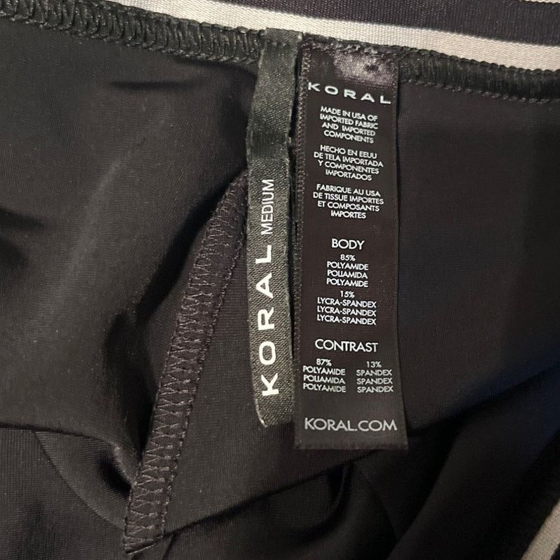 Designer Koral Appeal High Rise Legging Black Pink stripe Medium Size 26" / US 2 / IT 38 - 3 Thumbnail