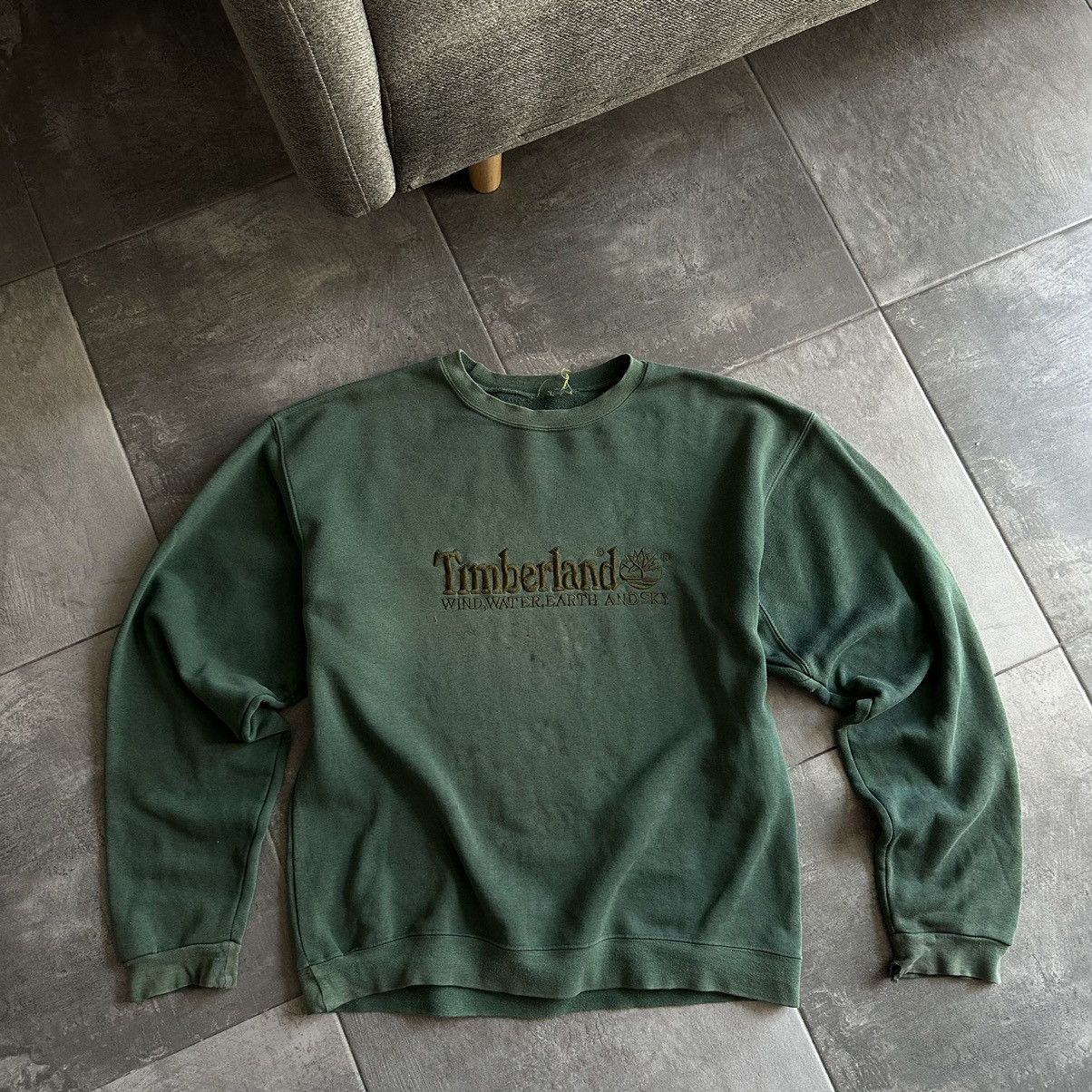 Timberland × Vintage Vintage Timberland Sweatshirt Big Logo Distressed Fit 90s Size US XL / EU 56 / 4 - 5 Thumbnail