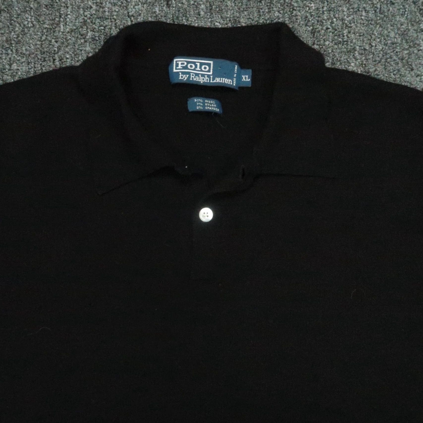 Polo Ralph Lauren VINTAGE Polo Ralph Lauren Sweater Mens XL Black Wool Blend Collared VTG Pullover Knit Size US XL / EU 56 / 4 - 2 Thumbnail