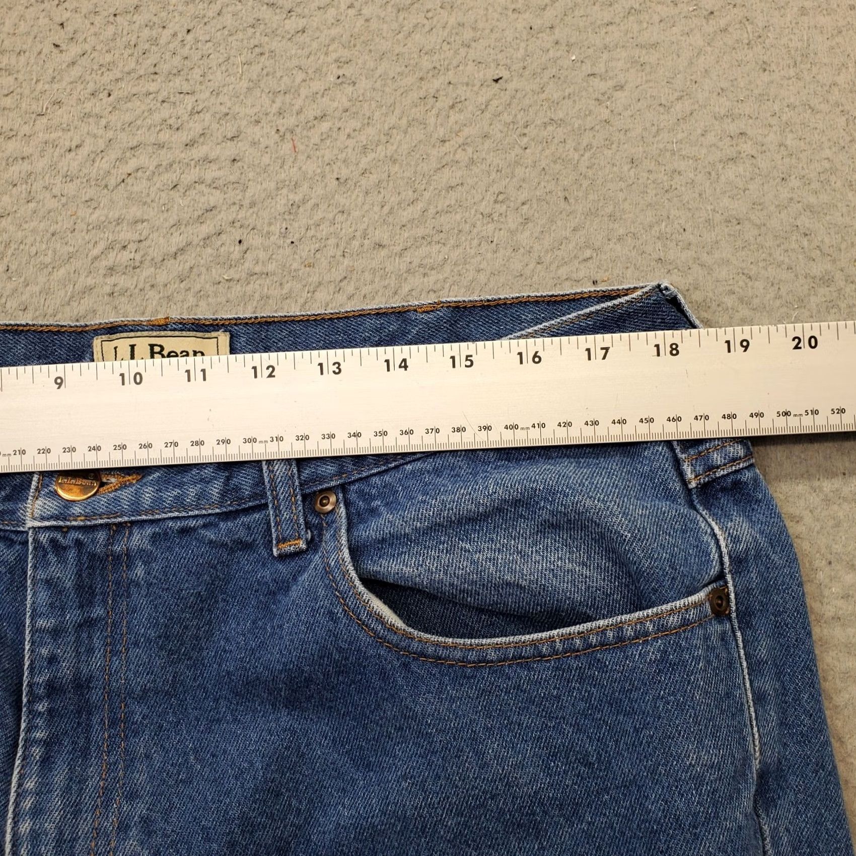 Vintage L.L. Bean Jeans Mens 38x29 Blue Denim Classic Fit Straight Leg Mens Size 38 Blue Denim 5-Pocket Design Vintage: No Size US 38 / EU 54 - 6 Thumbnail