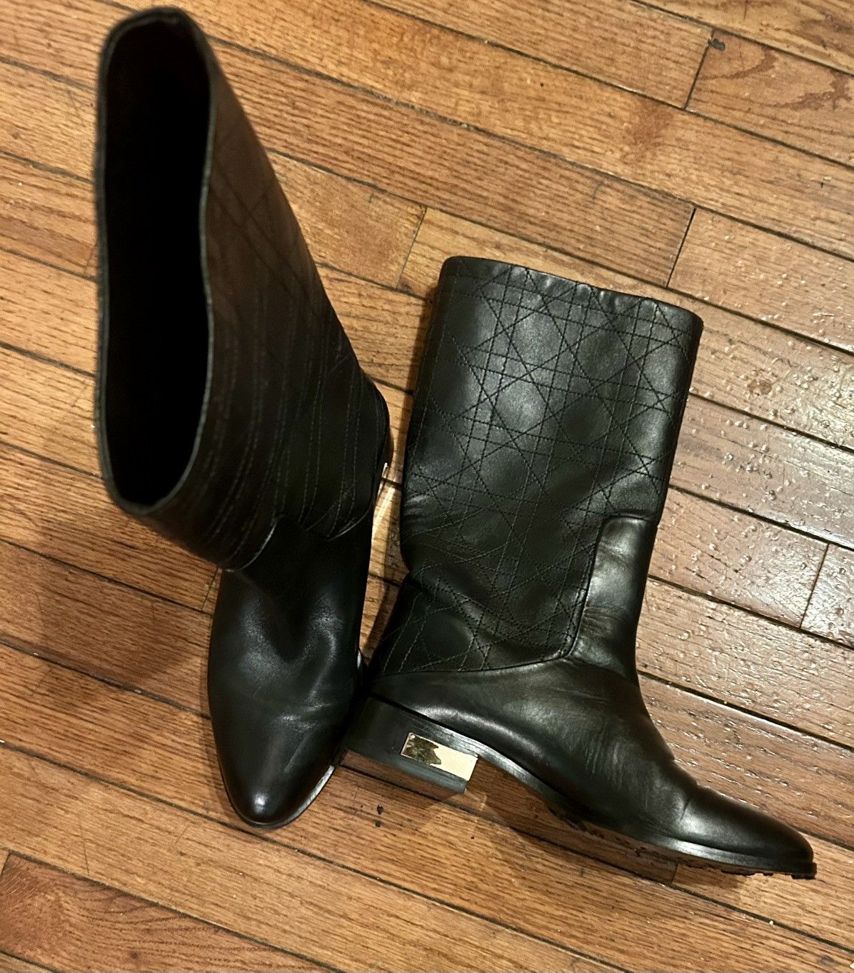 Christian Dior Monsieur Dior boots black quilted design Size US 8.5 / IT 38.5 - 8 Thumbnail