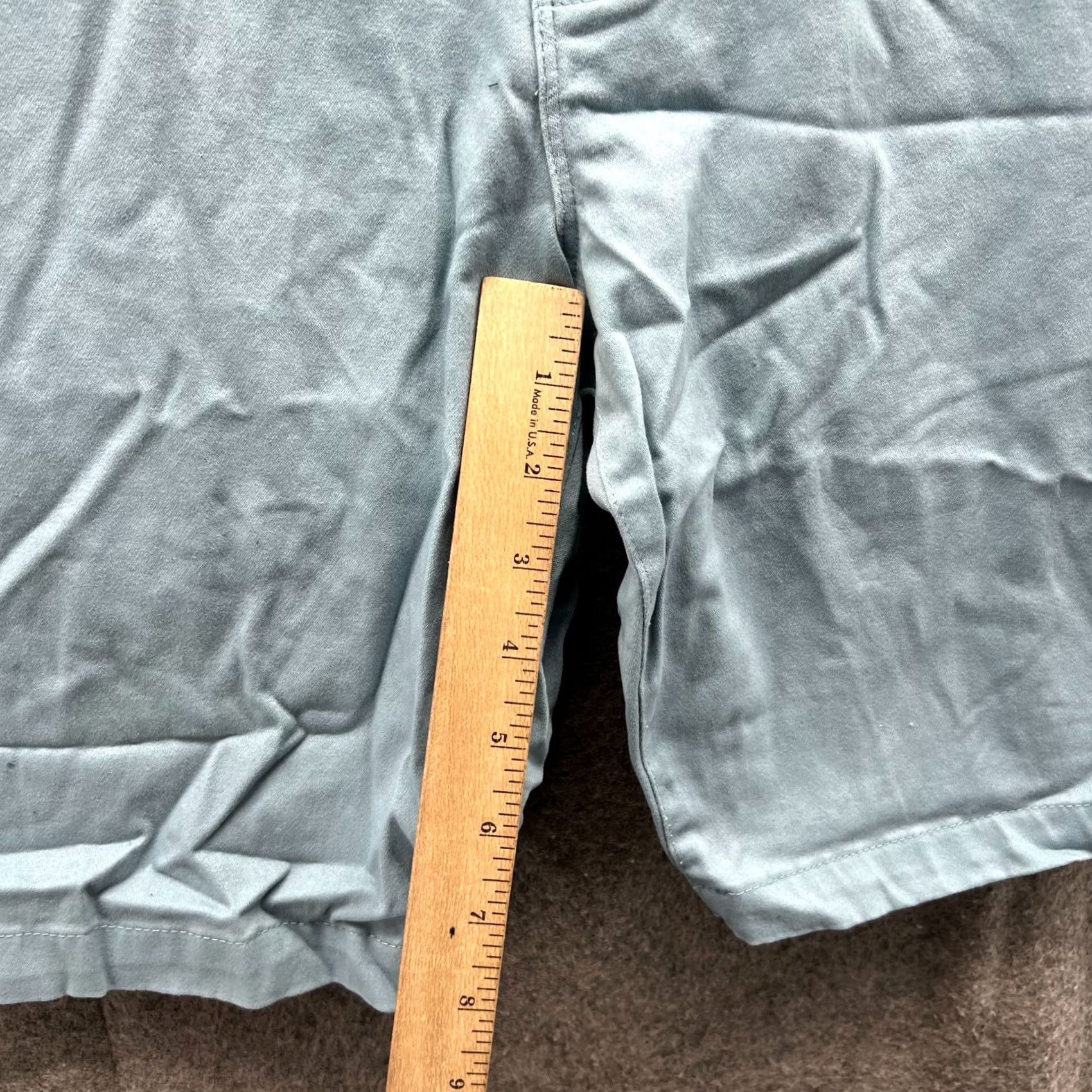 Nat Nast Nat Nast Shorts Mens 32 Light Blue Chino Flat Front Canvas Straight Fit Cotton Pants Casual Fall Summer Size US 32 / EU 48 - 7 Thumbnail