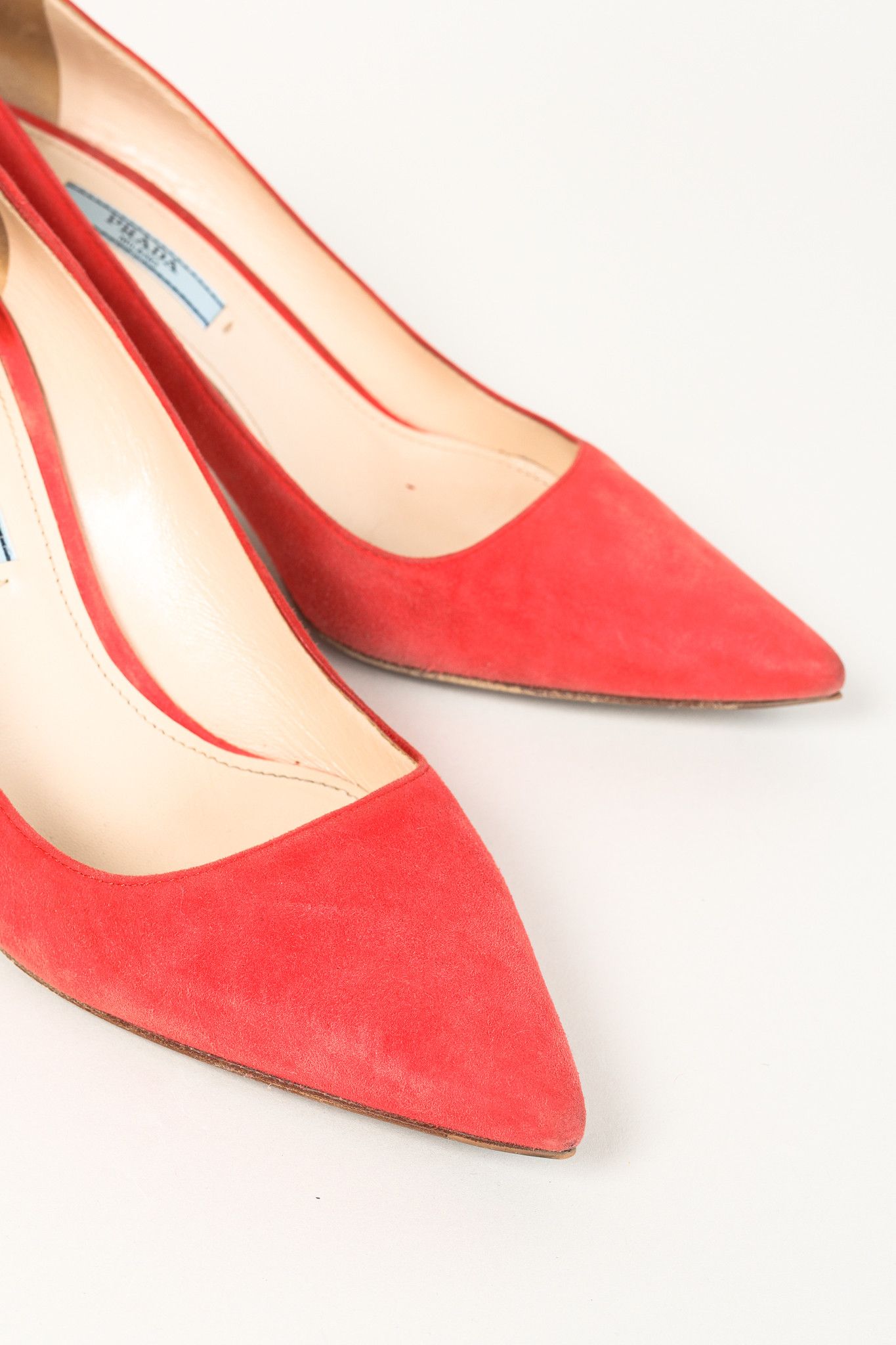 Prada Prada Coral Suede Pointed-Toe Pumps Size US 7.5 / IT 37.5 - 6 Thumbnail