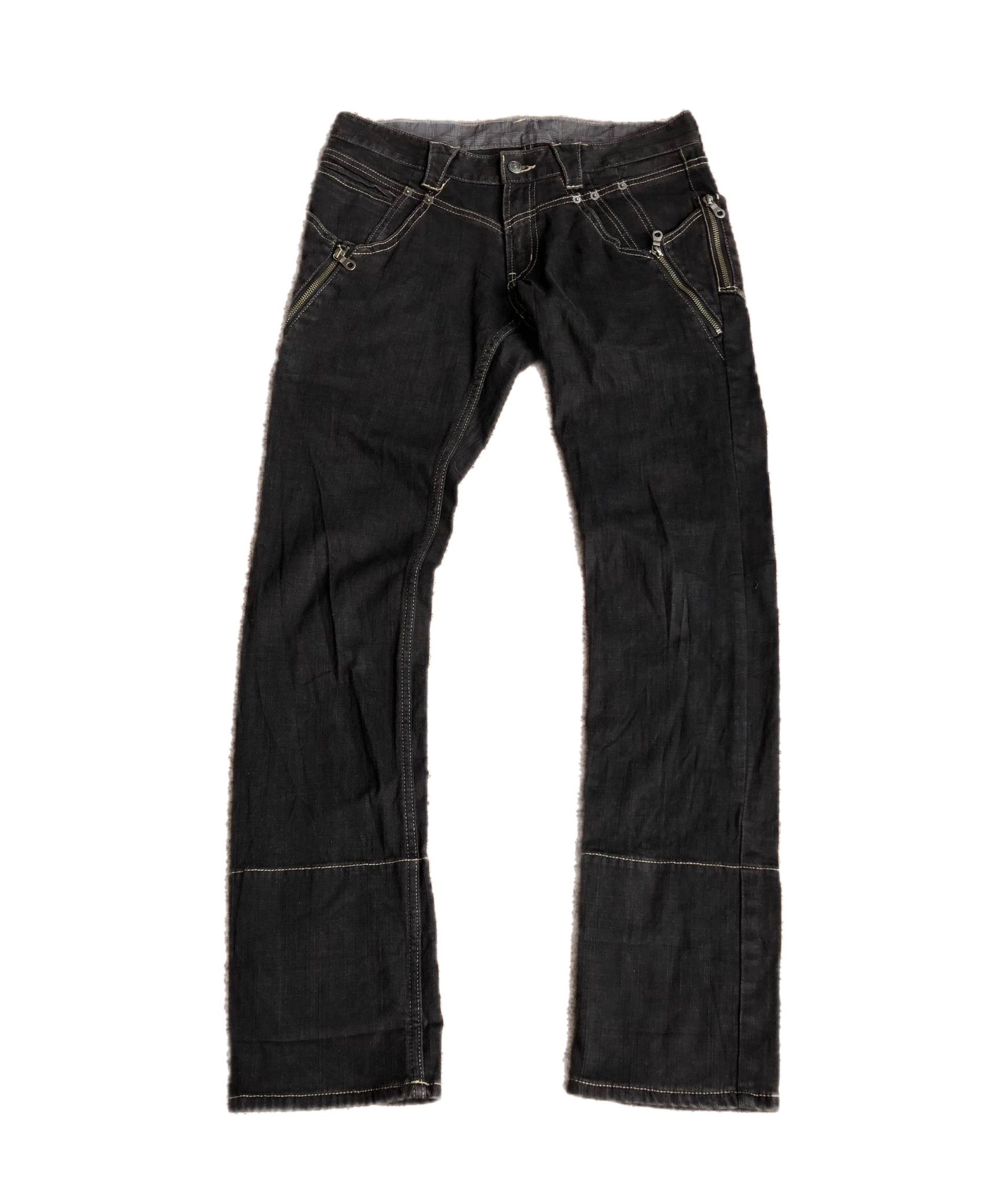 If Six Was Nine PPFM Zipper Riders Jeans Size US 32 / EU 48 - 1 Thumbnail