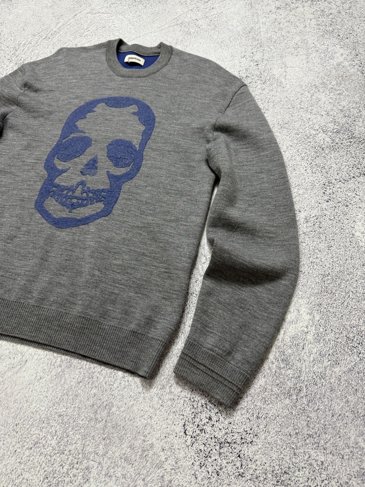 Zadig & Voltaire ZADIG & VOLTAIRE Raphael Bis Skull Merino Wool Sweater Size US S / EU 44-46 / 1 - 4 Thumbnail