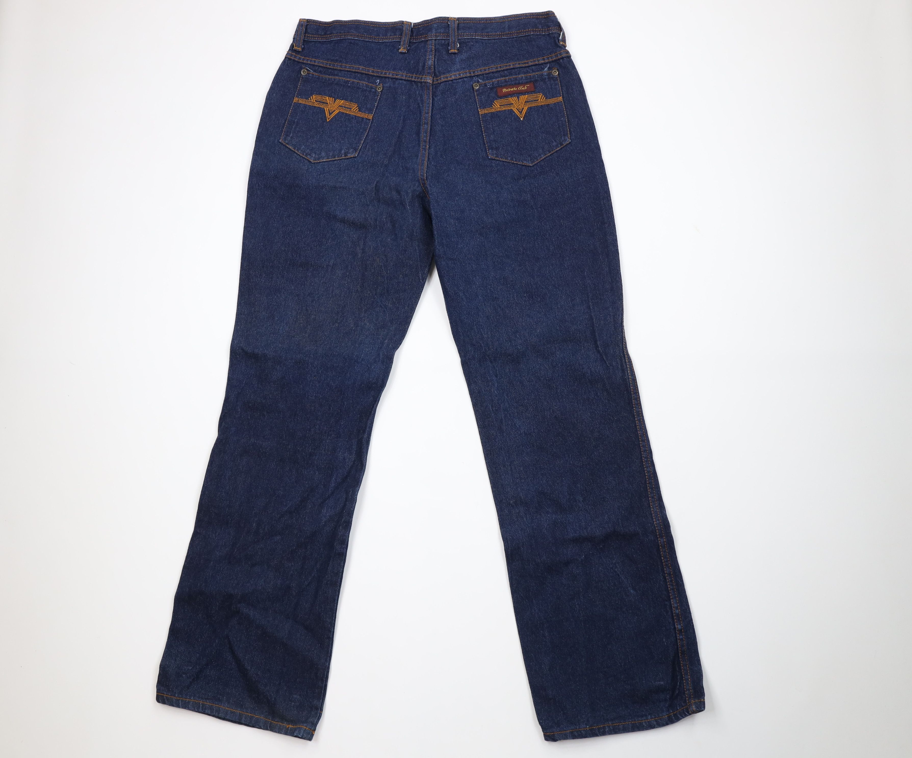 Vintage Vintage 70s Streetwear Flared Wide Leg Denim Jeans Blue USA Size US 34 / EU 50 - 10 Thumbnail