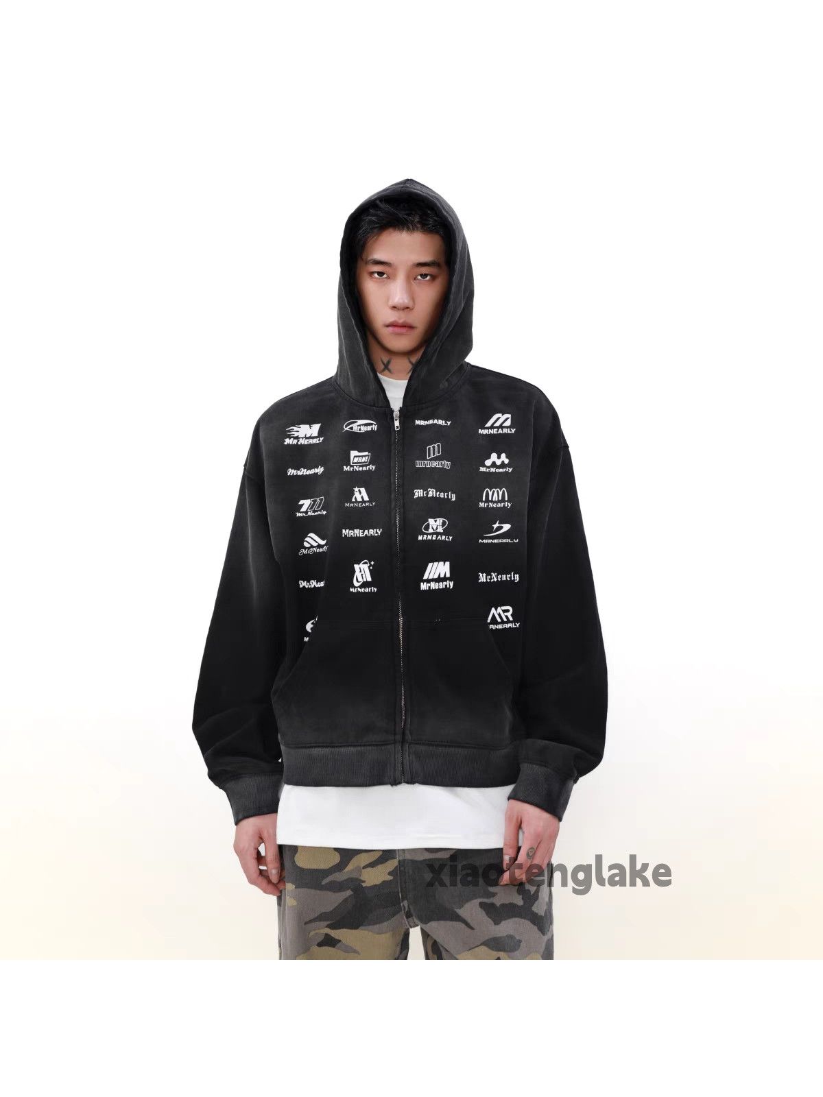 Vintage Washed faded utility punk yuppie grunge hiphop hoodie Size US L / EU 52-54 / 3 - 3 Thumbnail