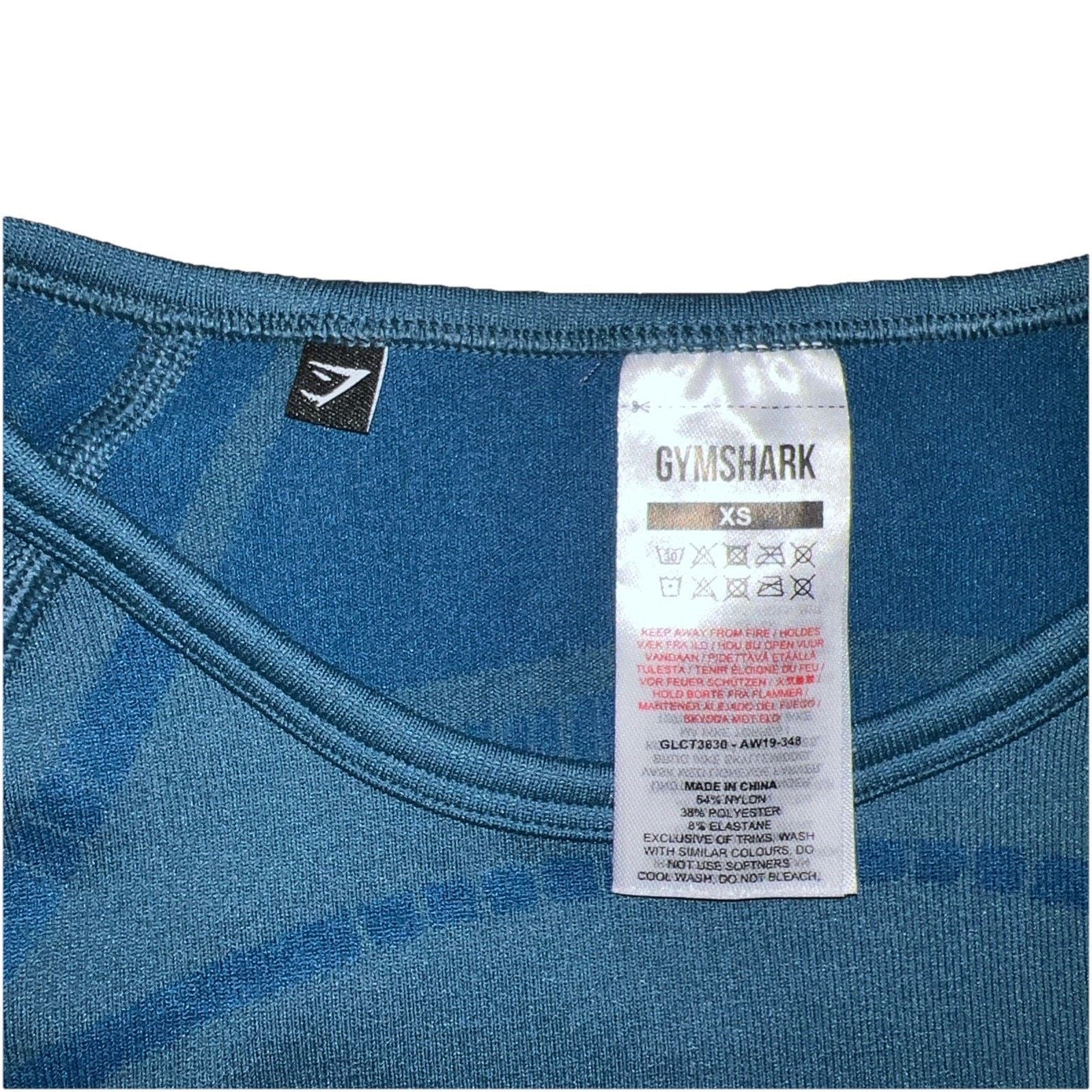 Gymshark Gymshark Flex Long Sleeve Crop Top Y2K Blue X-Small A001415 Size XS / US 0-2 / IT 36-38 - 3 Thumbnail