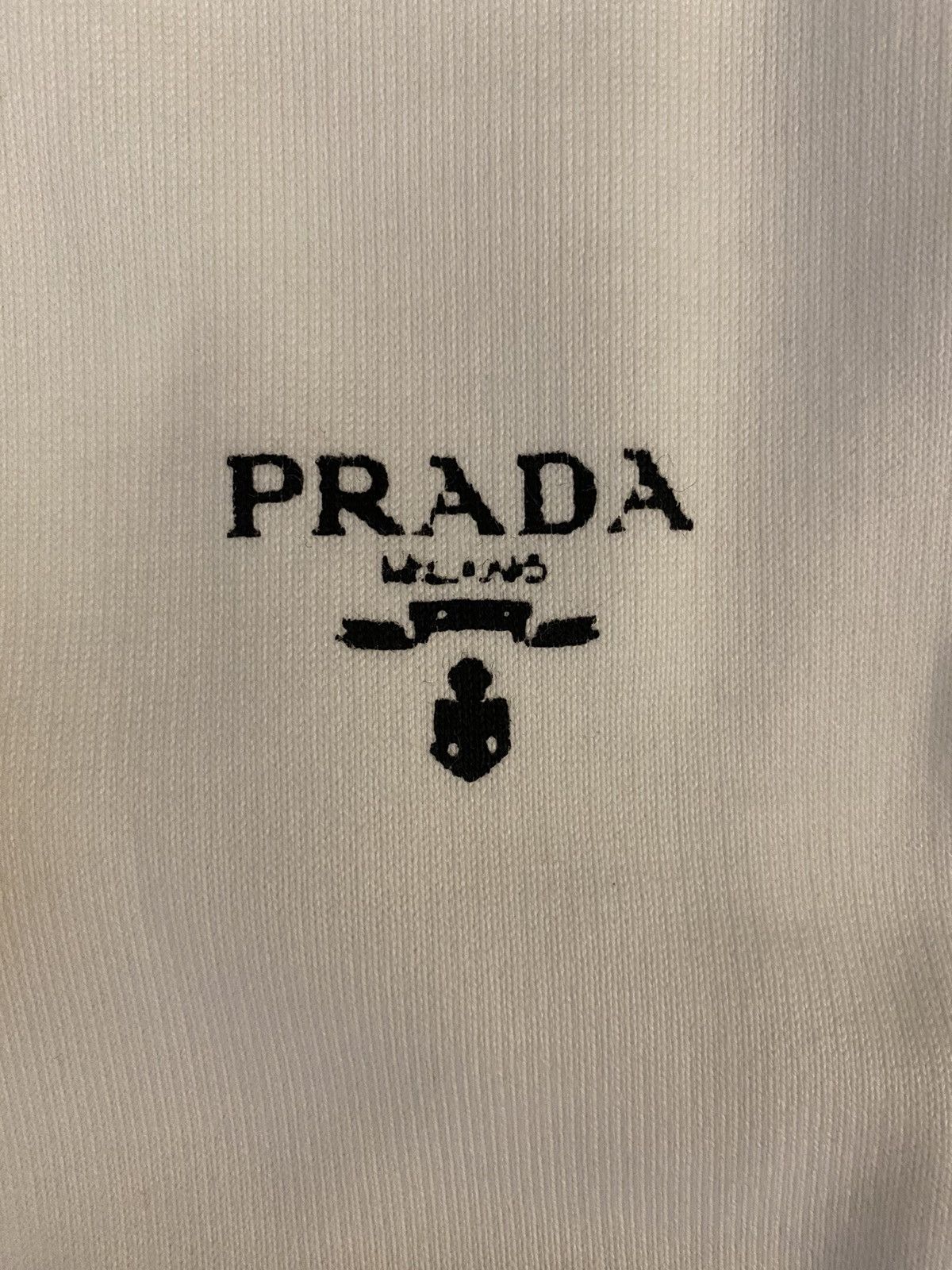 Prada Prada white logo-print sweatshirt S Size US S / EU 44-46 / 1 - 7 Thumbnail