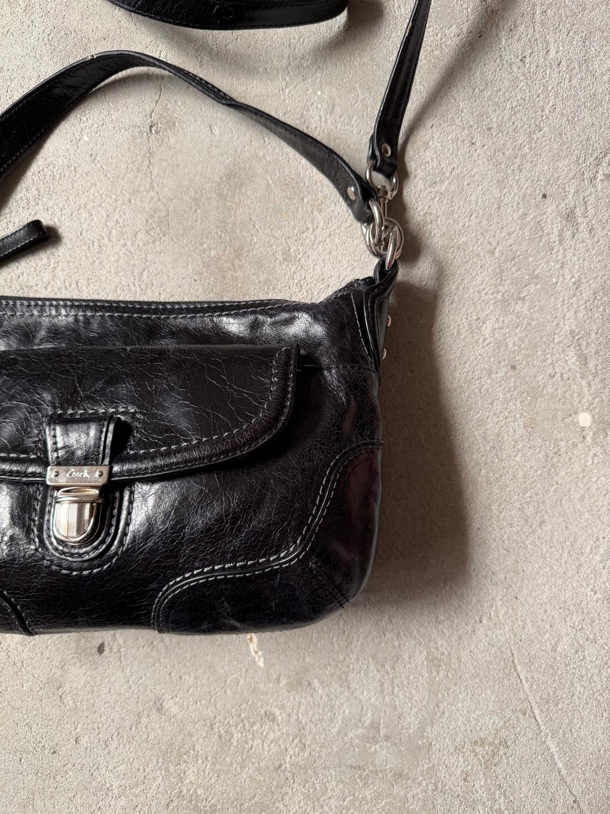 Coach Coach 2Way Leather Poppy Shoulder Bag Black Size ONE SIZE - 4 Thumbnail