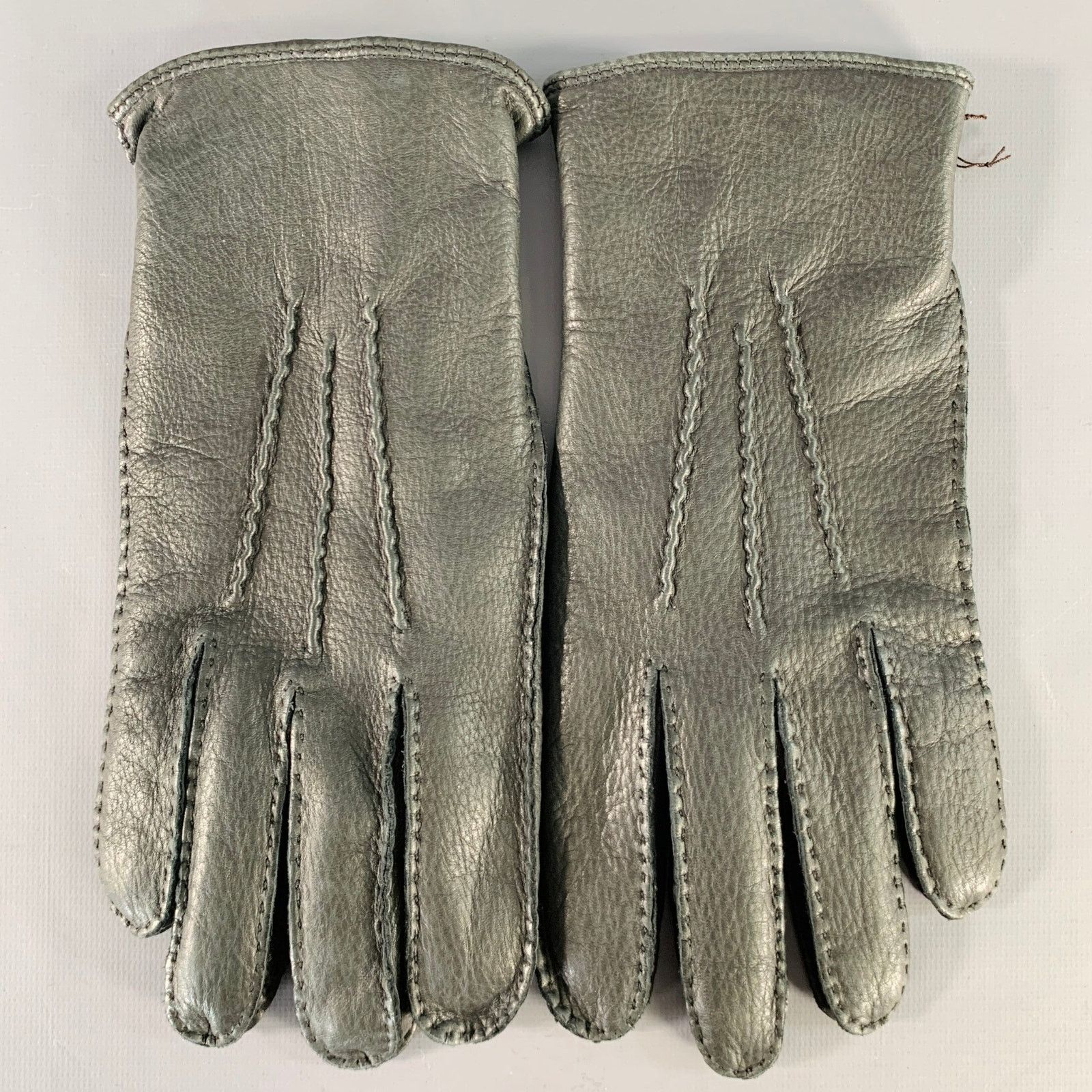 Ermenegildo Zegna ERMENEGILDO ZEGNA Size M Black Leather Gloves Size ONE SIZE - 1 Thumbnail