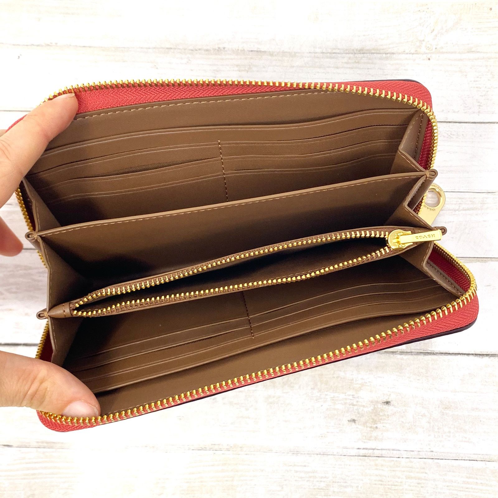 Coach Coach Long Zip Around Wallet Disco Patches Khaki C66995 Size ONE SIZE - 3 Thumbnail