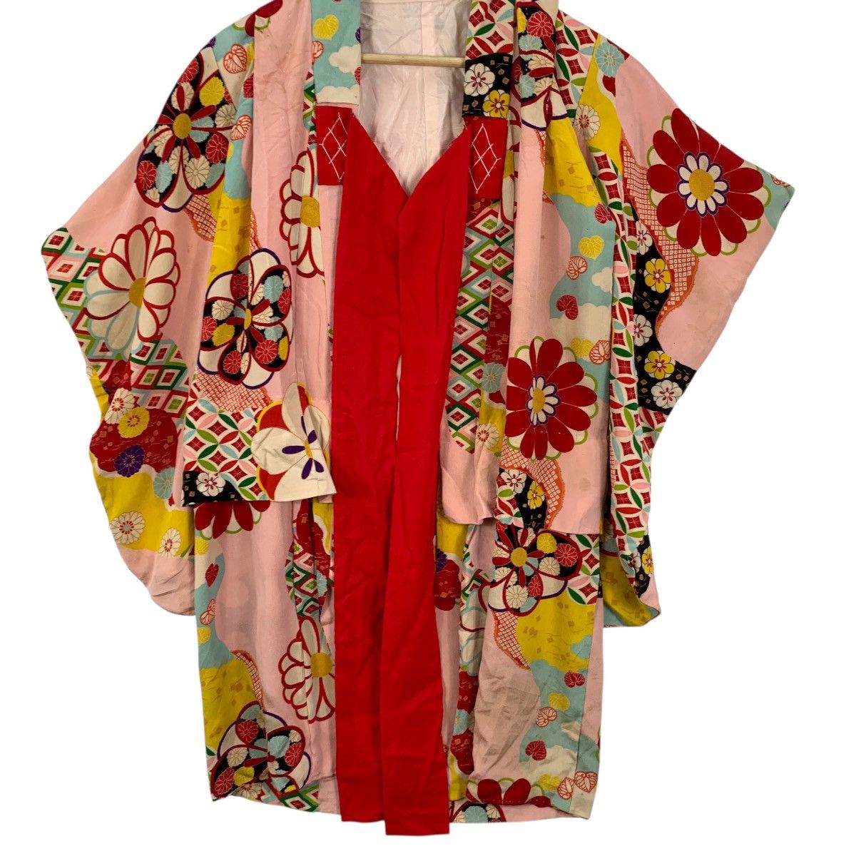 Vintage Vintage 70s KIMONO FLORAL FLOWER JAPAN Traditional AOP Pink Size M / US 6-8 / IT 42-44 - 5 Thumbnail
