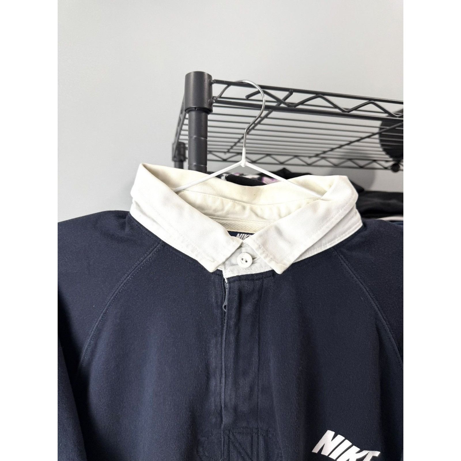 Nike Vintage Nike Rugby Longsleeve Hype Streetwear Size US XXL / EU 58 / 5 - 4 Thumbnail