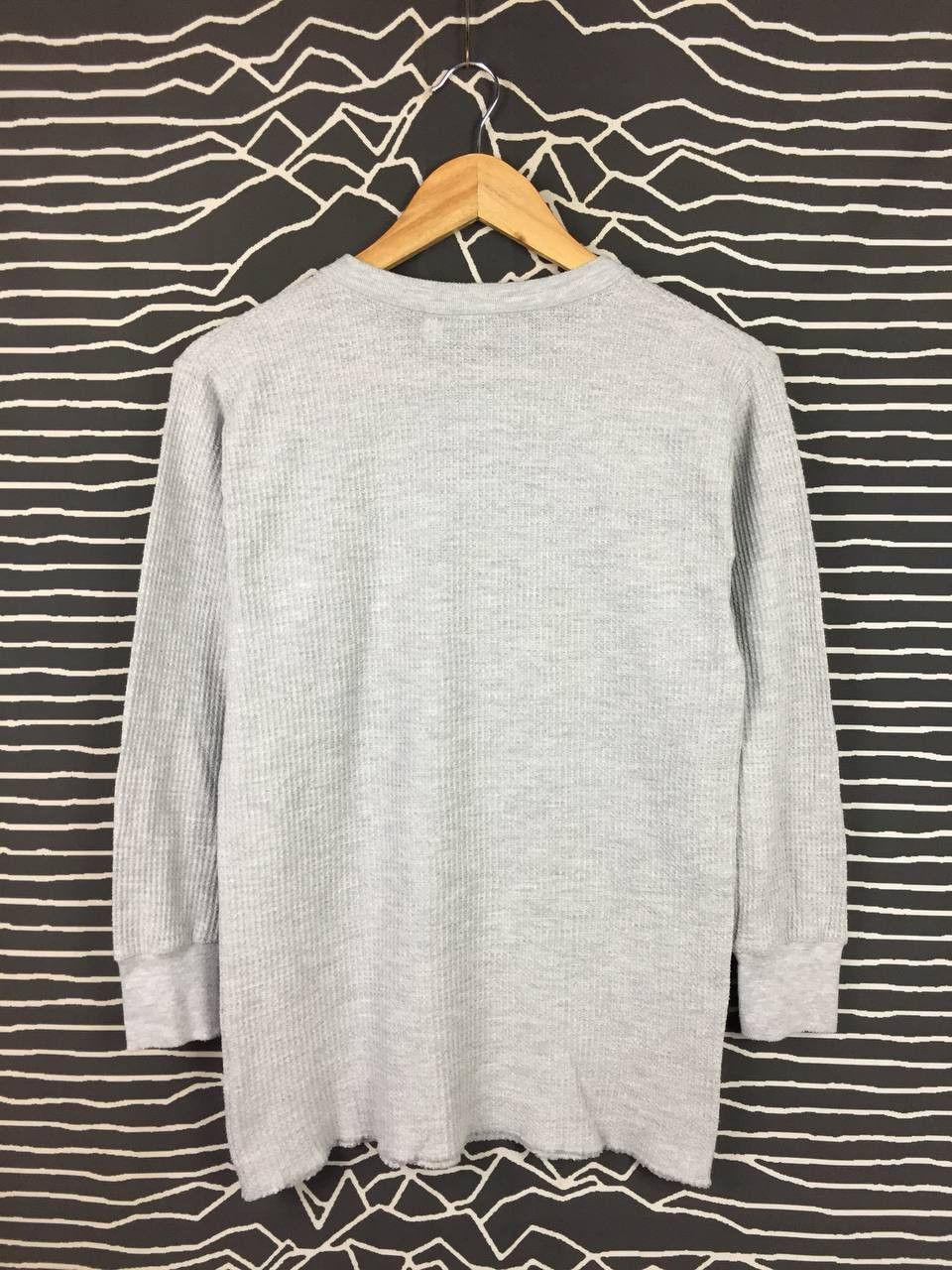 Vintage Vtg Hanes Waffle Knit Thermal Long Sleeve Henley Tee Size US S / EU 44-46 / 1 - 5 Thumbnail