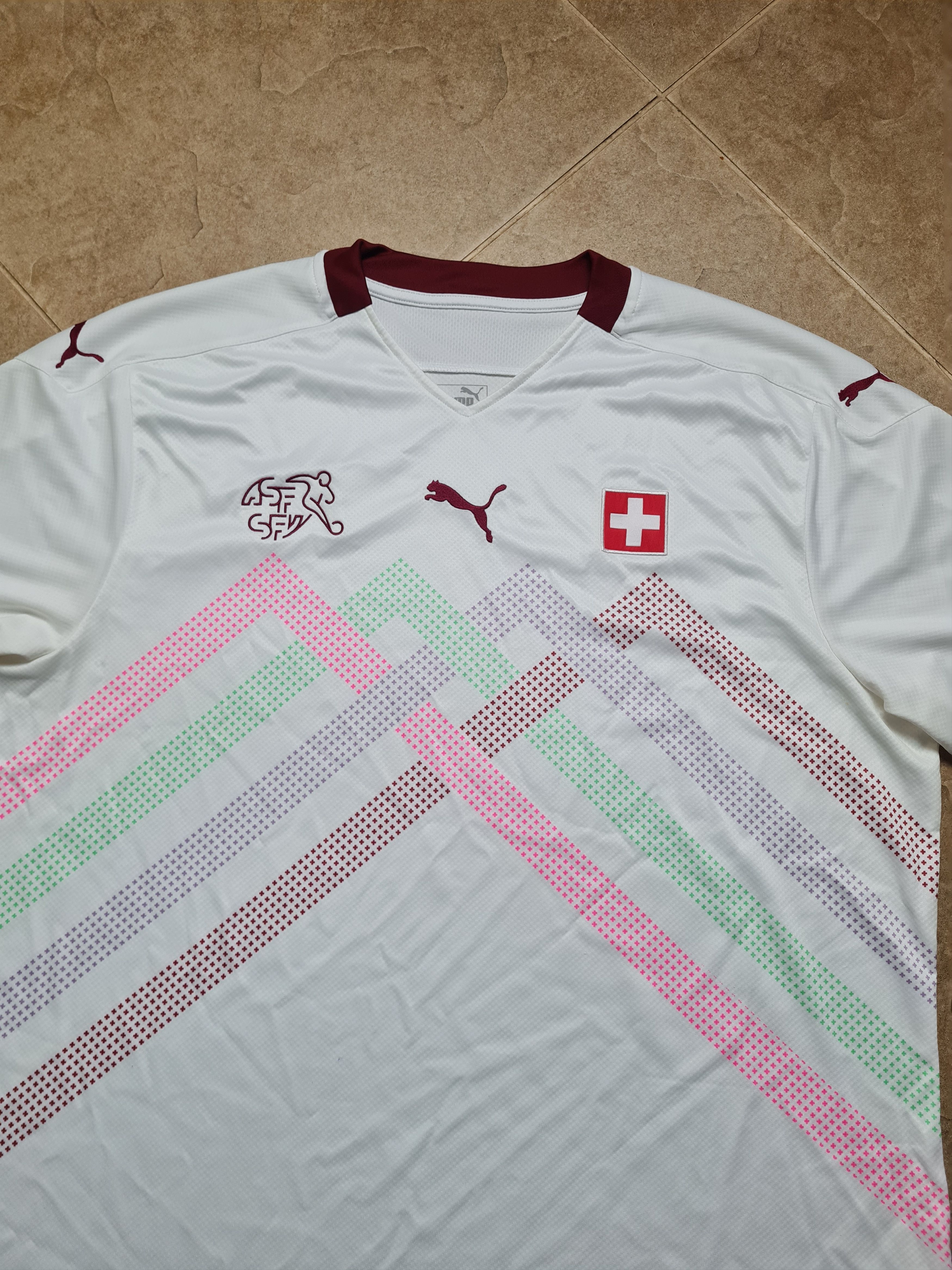 Puma SWITZERLAND 2020/2021 AWAY FOOTBALL SHIRT SOCCER JERSEY PUMA Size US XXL / EU 58 / 5 - 2 Thumbnail