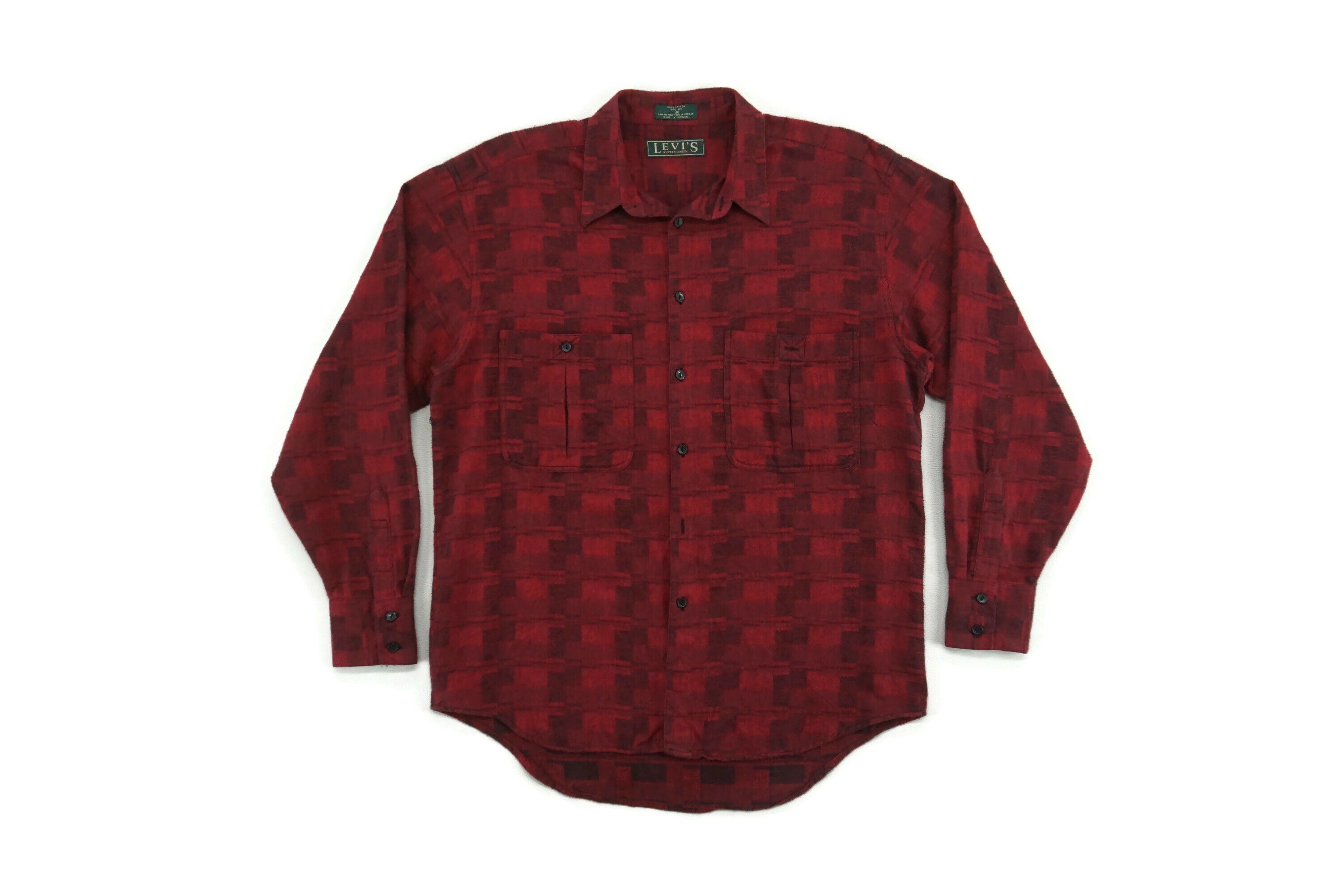 Levi's Vintage Levi's Big E Sutter Creek Flannel Shirt 80s 90s Size US M / EU 48-50 / 2 - 1 Thumbnail