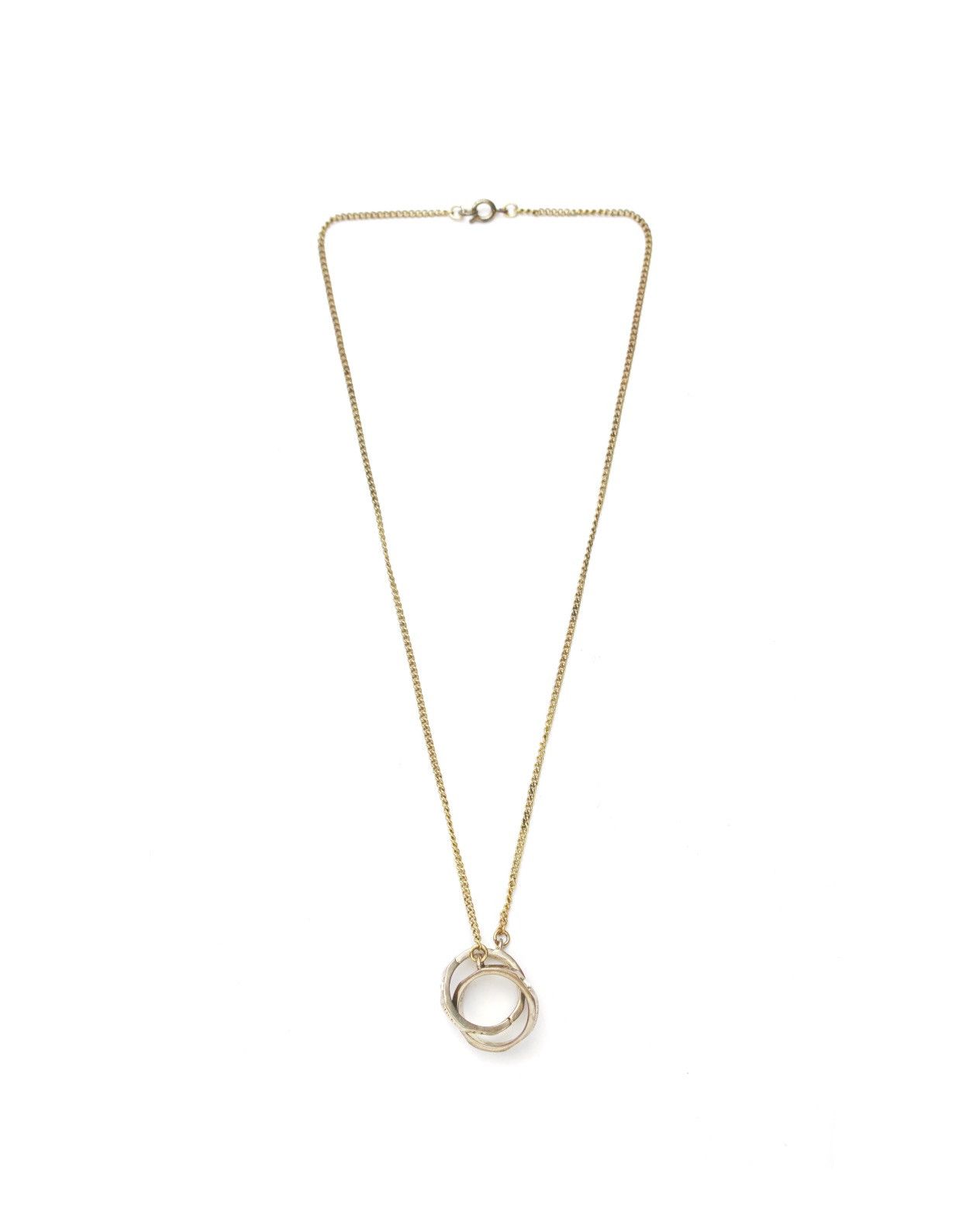 Japanese Brand 2000S DISNEY MICKEY & MINNIE INTERLOCKING RINGS NECKLACE Size ONE SIZE - 1 Thumbnail