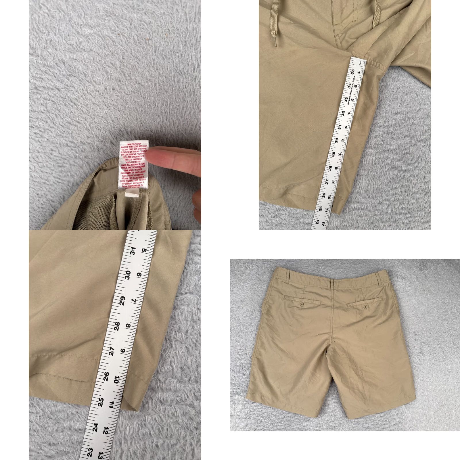 Mossimo Mossimo Men Beige Chino 36 36x11 100% Polyester Drawstring Casual Size ONE SIZE - 8 Thumbnail