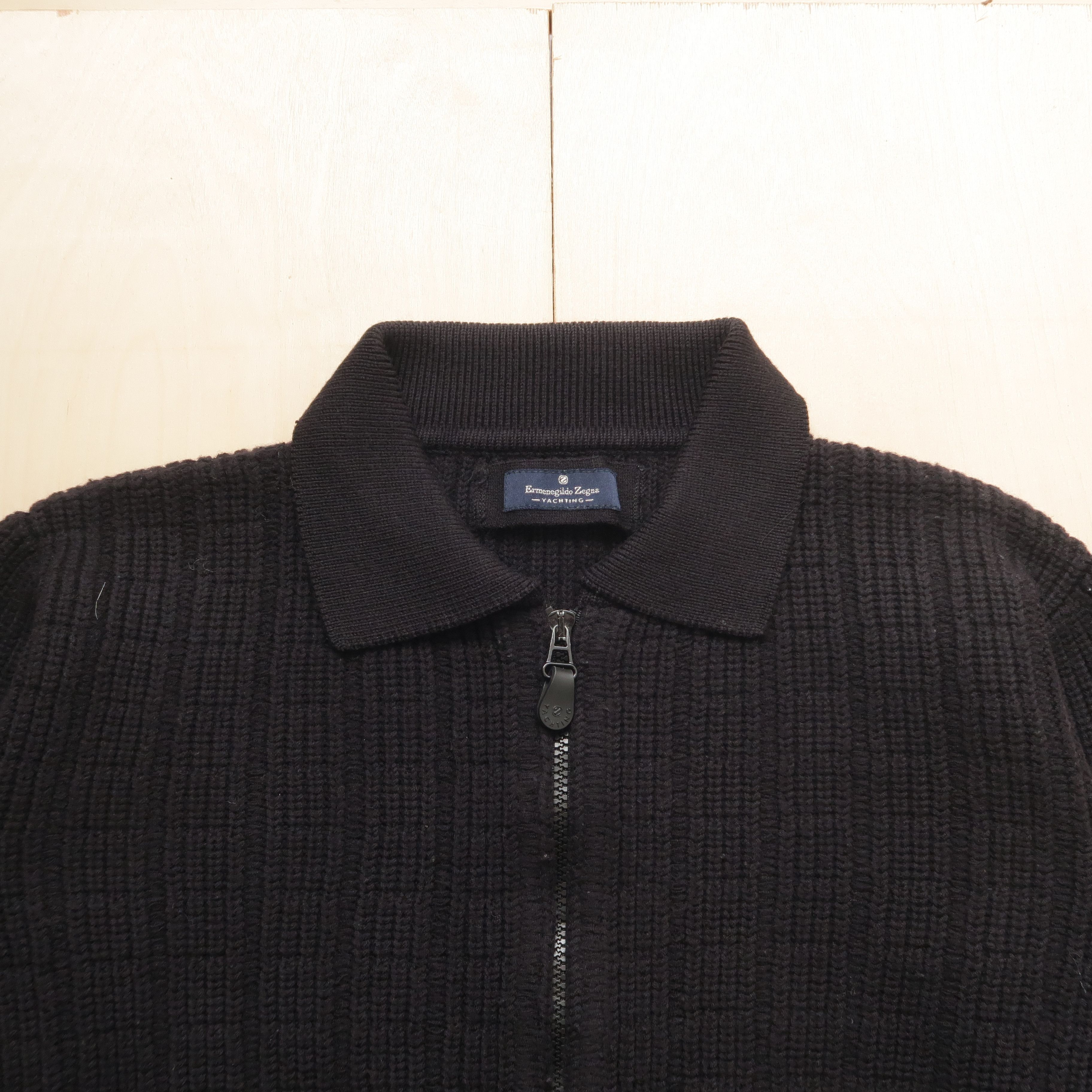Ermenegildo Zegna × The Elder Statesman Ermenegildo Zegna Yachting Cable Square Knit Fuzzy Jacket Size US M / EU 48-50 / 2 - 3 Thumbnail