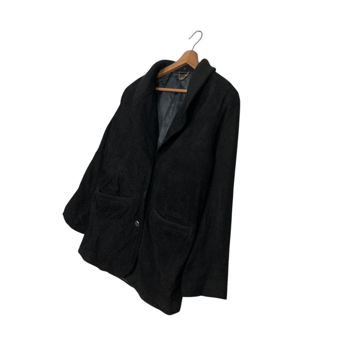 Japanese Brand 📌Rich Black Vintage Leather Jacket Prinzipal Issey Miyake Size US M / EU 48-50 / 2 - 3 Thumbnail