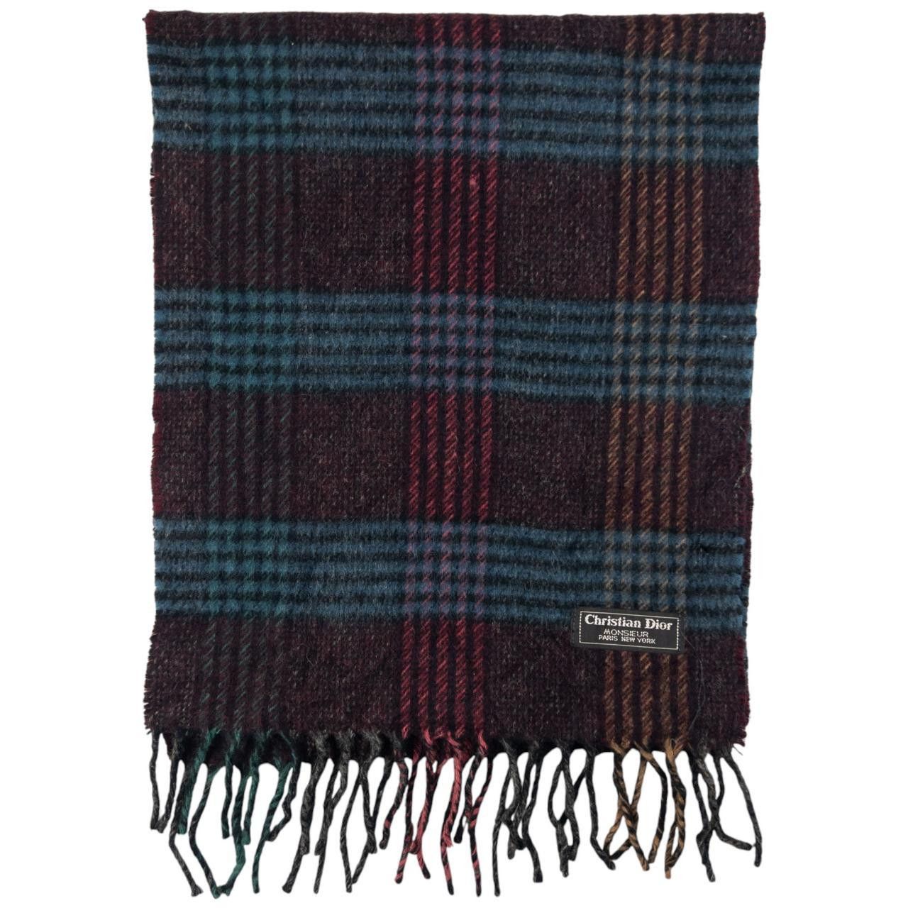 Dior Vintage Dior Tartan Tassel Scarf Size ONE SIZE - 1 Thumbnail