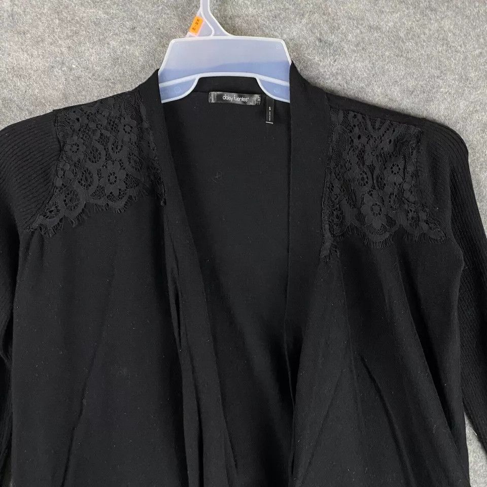Other Daisy Fuentes Cardigan Small Women's Cotton Blend Black S Size S / US 4 / IT 40 - 2 Thumbnail