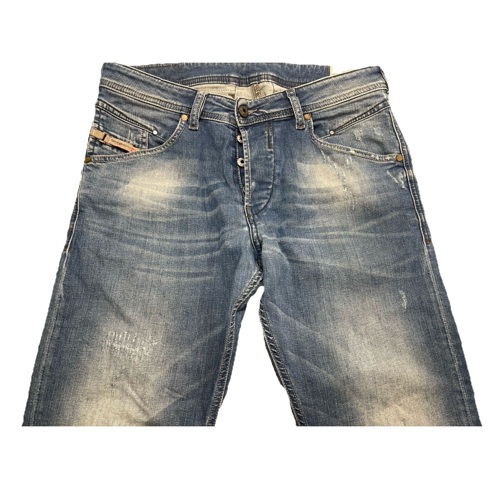 Diesel Diesel BELTHER Jeans Mens Slim Straight Blue 31x32 Denim 100% Cotton Distressed Casual Size US 31 - 2 Thumbnail
