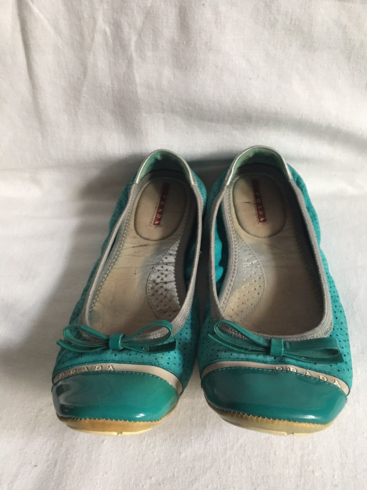Prada PRADA Nappa Patent Perforated Ballet Flats Size EU 38.5 Size US 8.5 / IT 38.5 - 5 Thumbnail