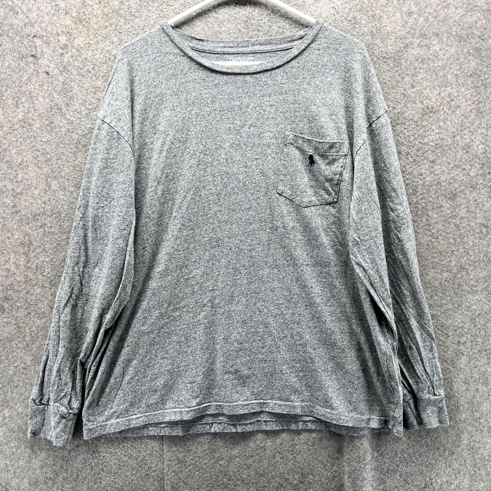 Polo Ralph Lauren Polo Ralph Lauren Shirt Mens Large Gray Long Sleeve Pocket Cotton Tee Casual Size US L / EU 52-54 / 3 - 2 Thumbnail
