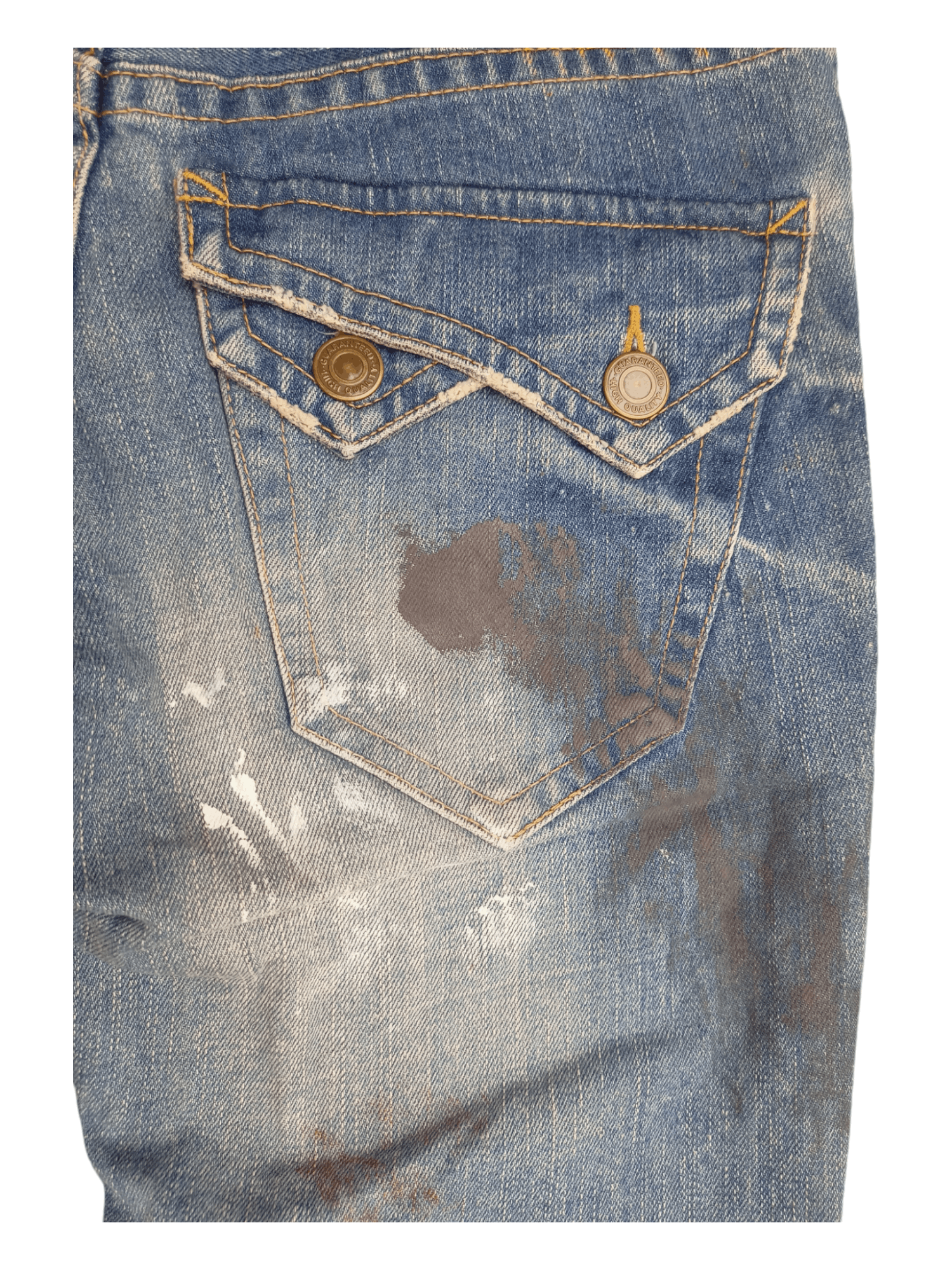 Japanese Brand Rattle Trap Paint Skin Mud Max Minimalist Flare Denim Size US 28 / EU 44 - 13 Thumbnail