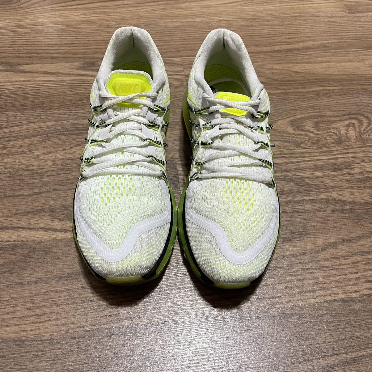 Nike Nike Air Max 2015 Running Shoes White Volt Green Size US 11 / EU 44 - 7 Thumbnail