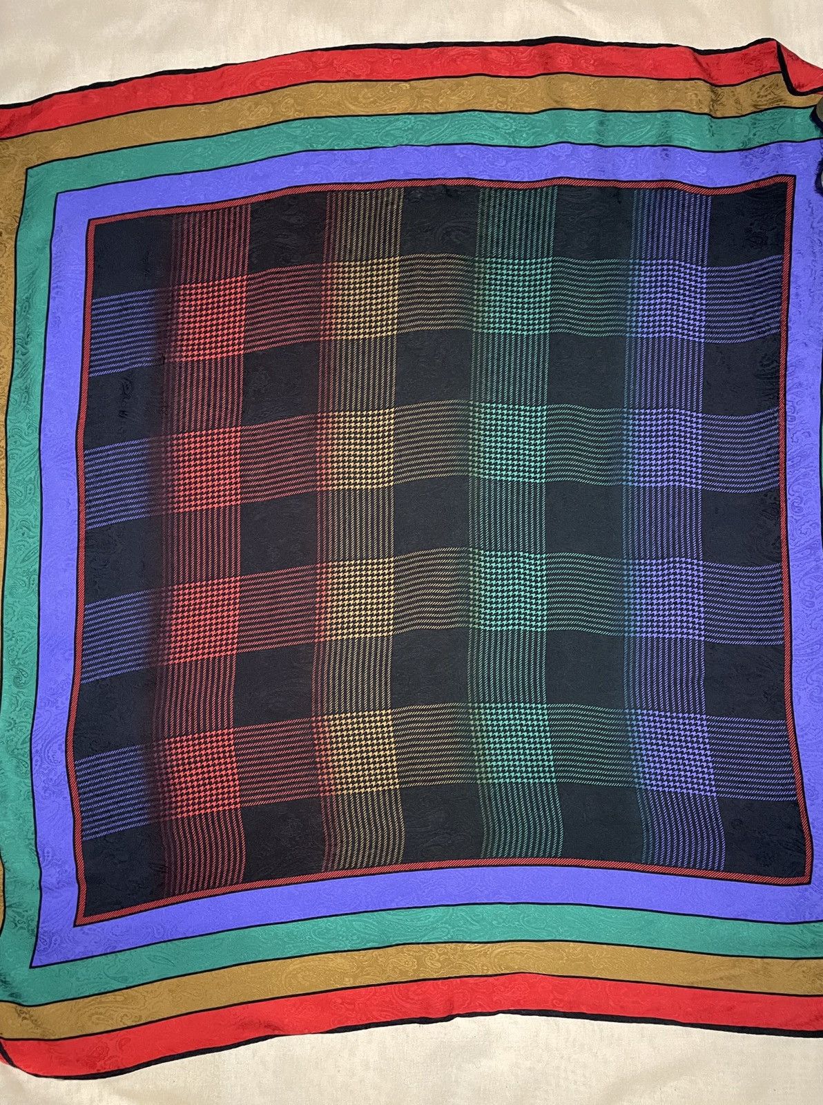 SikSilk × Vintage Carla Ri vintage jacquard large silk scarf / shawl Size ONE SIZE - 8 Thumbnail